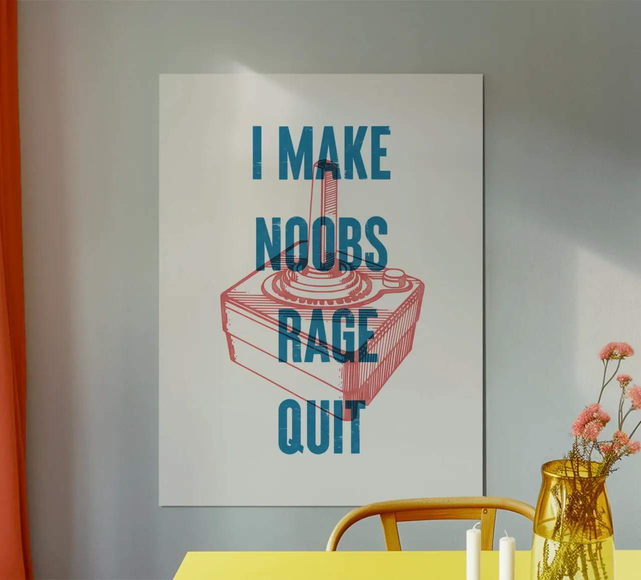 Faccio smettere i noob di infuriarsi poster con telaio in plastica da Vintagrafica