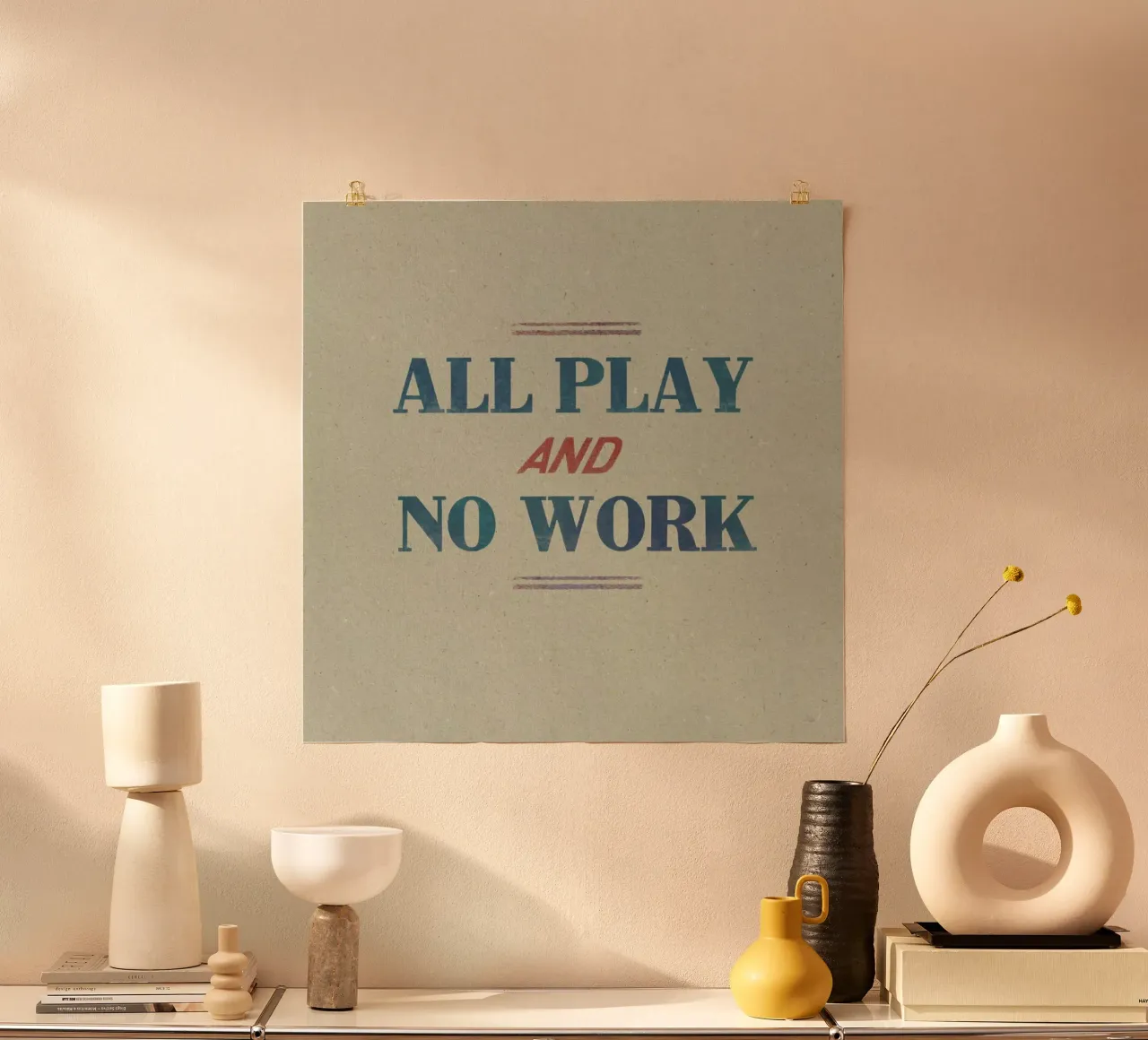 Work poster con telaio in legno da Sammy Slabbinck