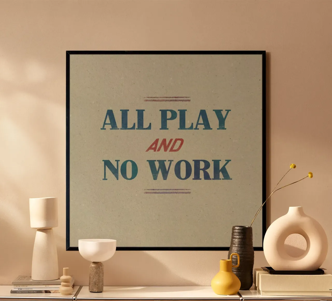Work poster con telaio in legno da Sammy Slabbinck