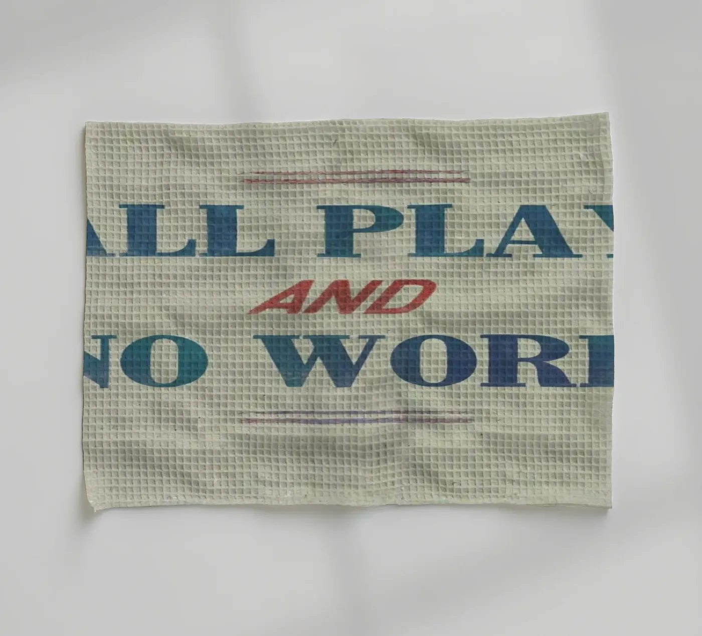 Work tea towel by Sammy Slabbinck