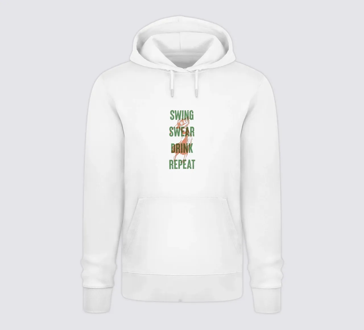 Swing Swear Drink Repeat felpa con cappuccio da Vintagrafica
