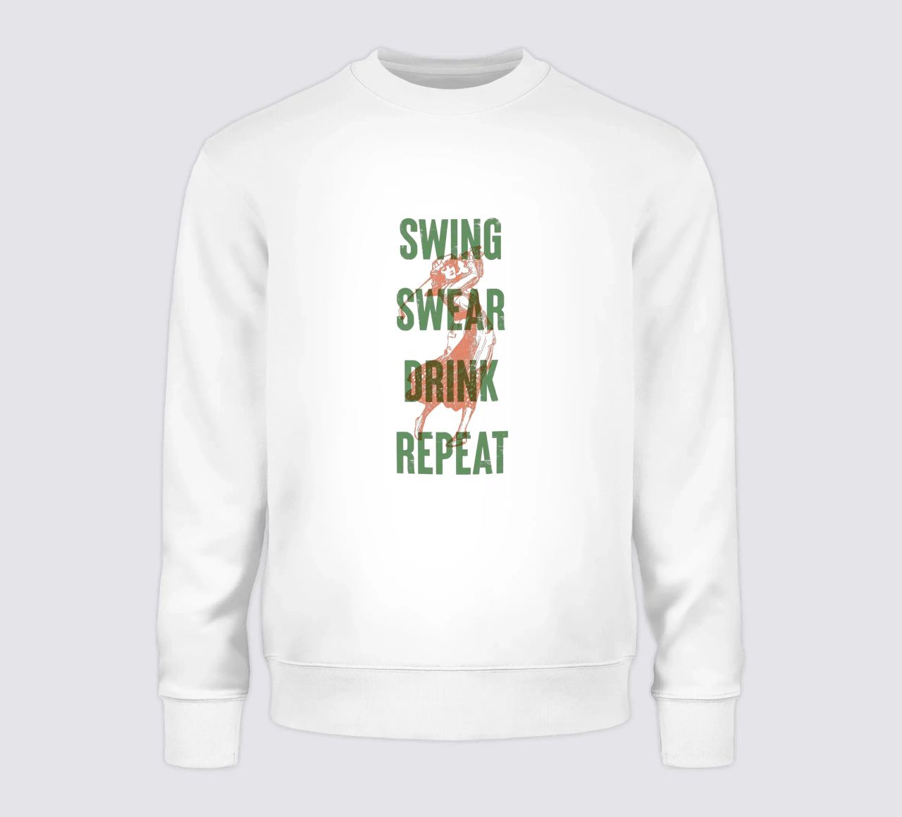Swing Swear Drink Repeat felpa da Vintagrafica