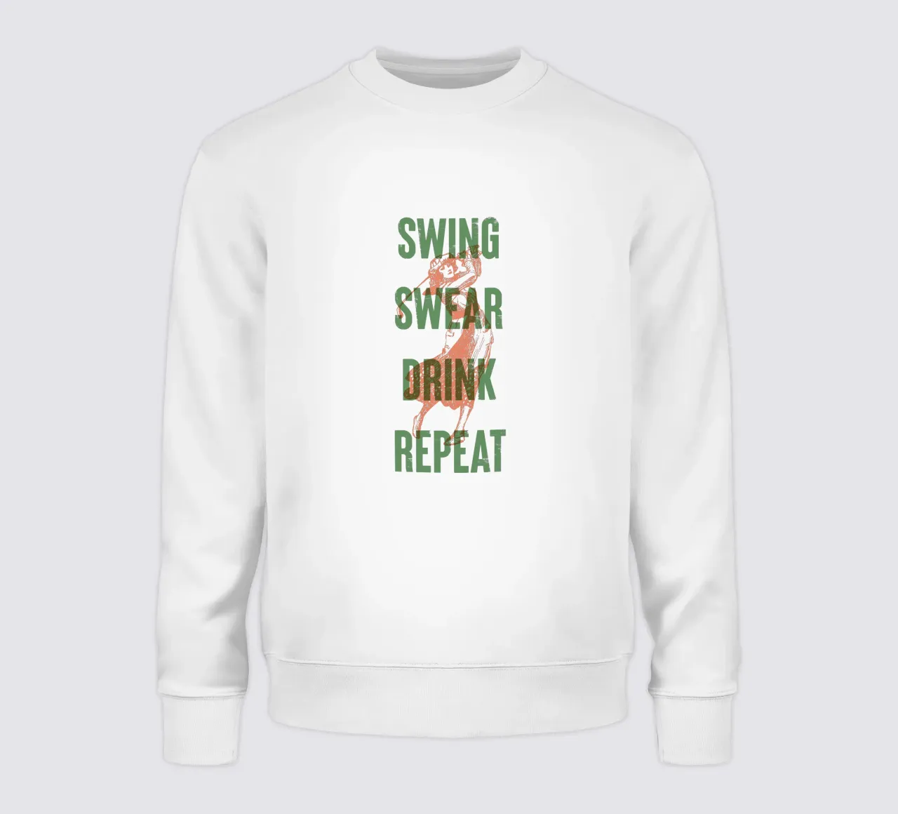 Swing Swear Drink Repeat felpa da Vintagrafica