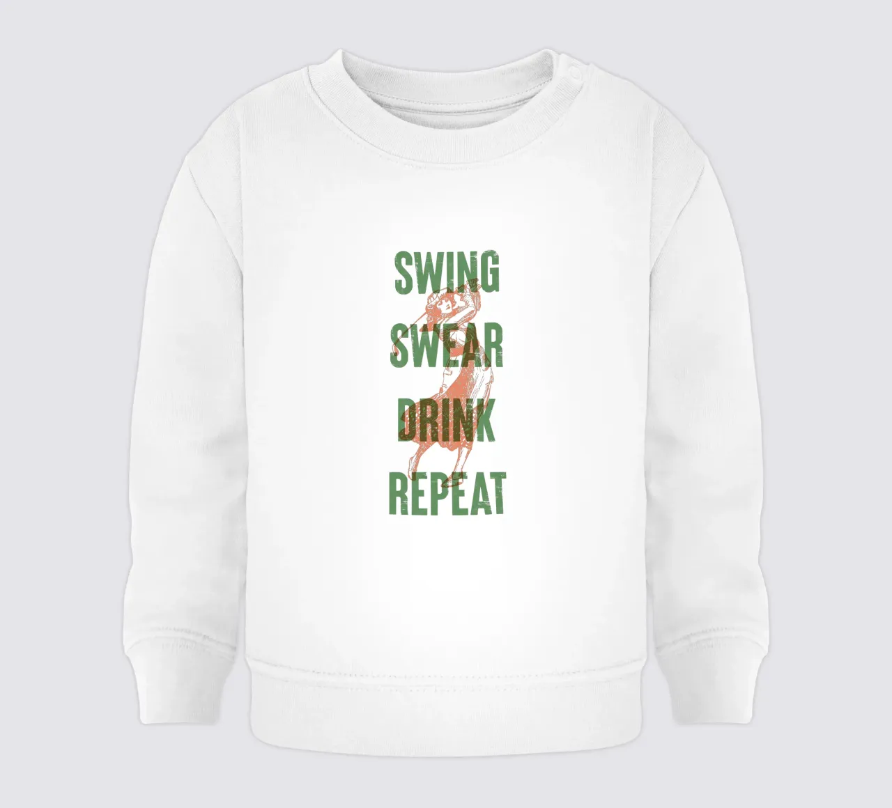 Zwaaien Zweren Drinken Herhalen baby sweatshirt van Vintagrafica