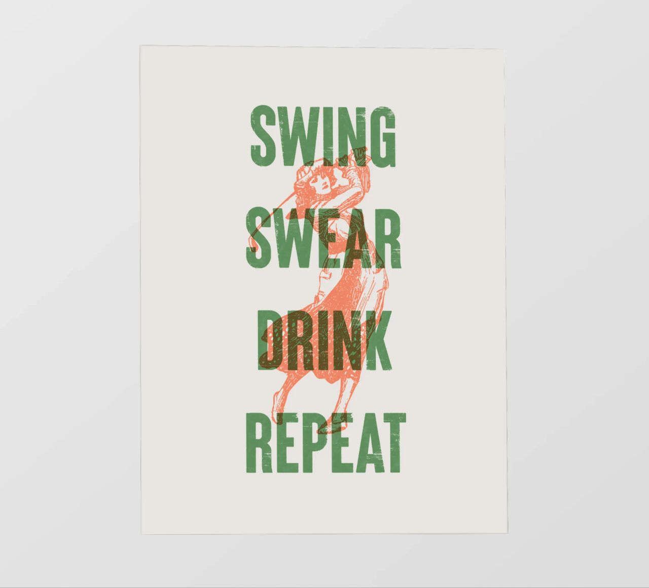 Swing Swear Drink Repeat telo in pvc da Vintagrafica