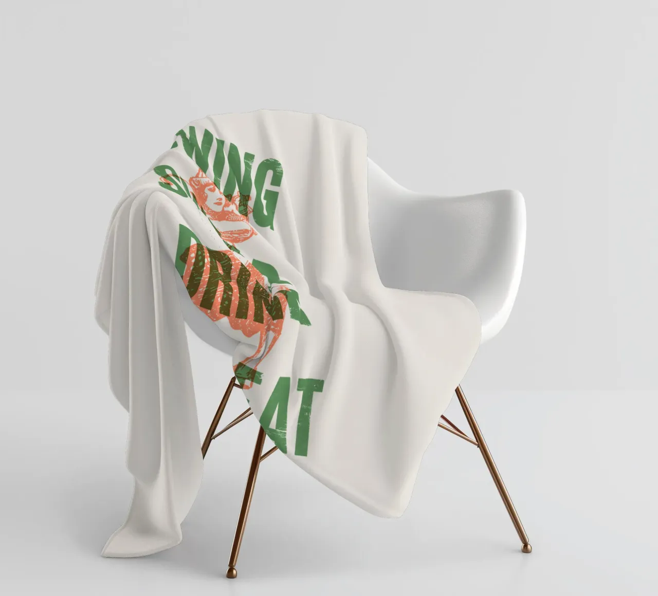 Swing Swear Drink Repeat coperta in pile da Vintagrafica