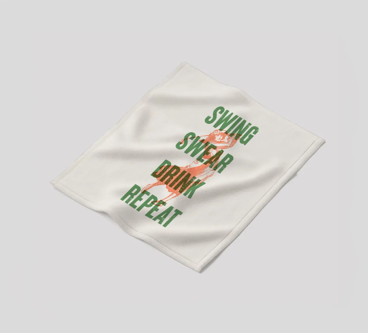 Swing Swear Drink Repeat coperta in pile da Vintagrafica