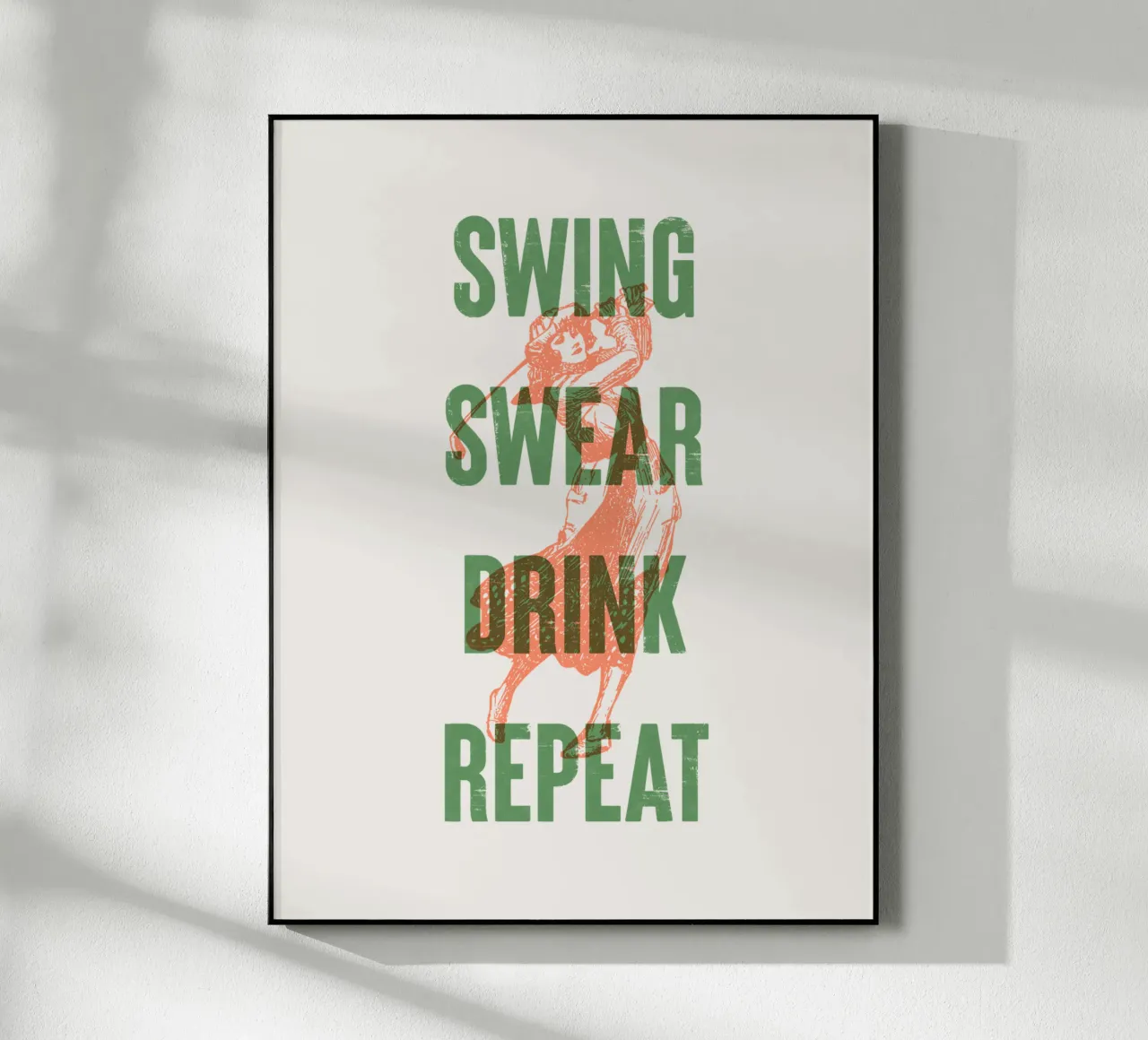 Swing Swear Drink Repeat product.type.acrylglas common.byCreator Vintagrafica