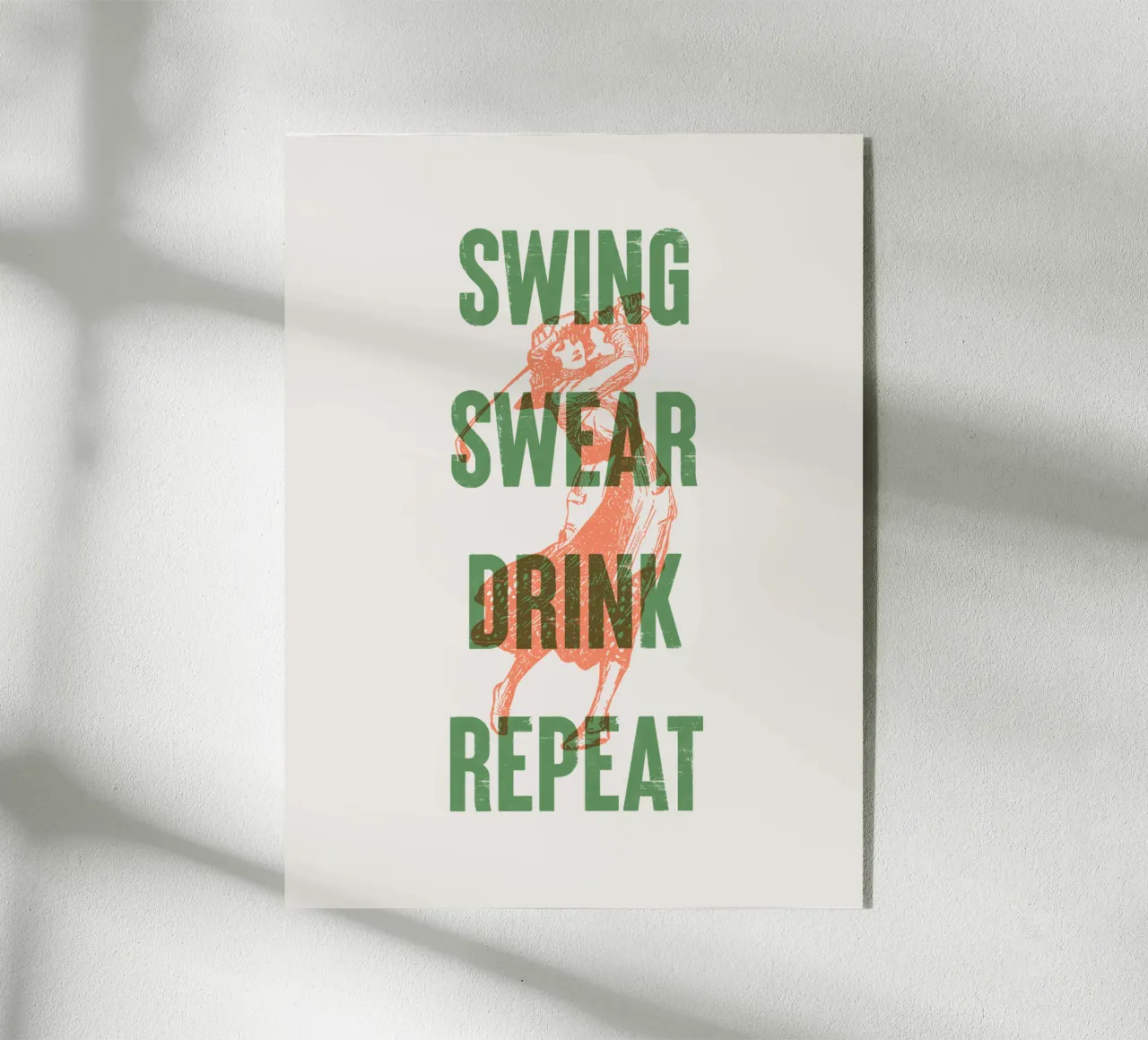 Swing Swear Drink Repeat product.type.acrylglas common.byCreator Vintagrafica