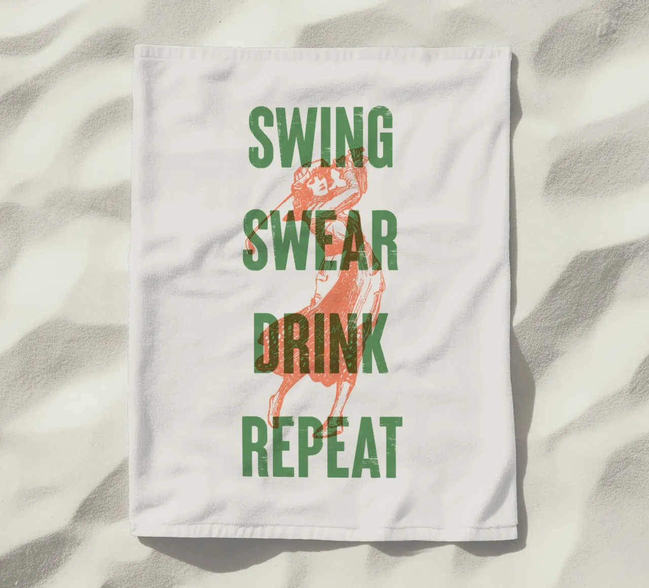 Swing Swear Drink Repeat telo mare da Vintagrafica