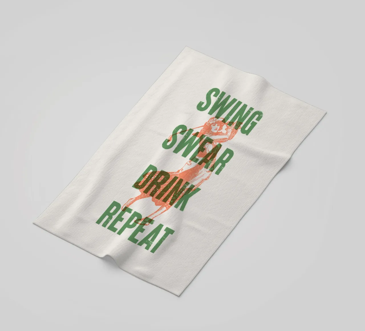 Swing Swear Drink Repeat telo mare da Vintagrafica