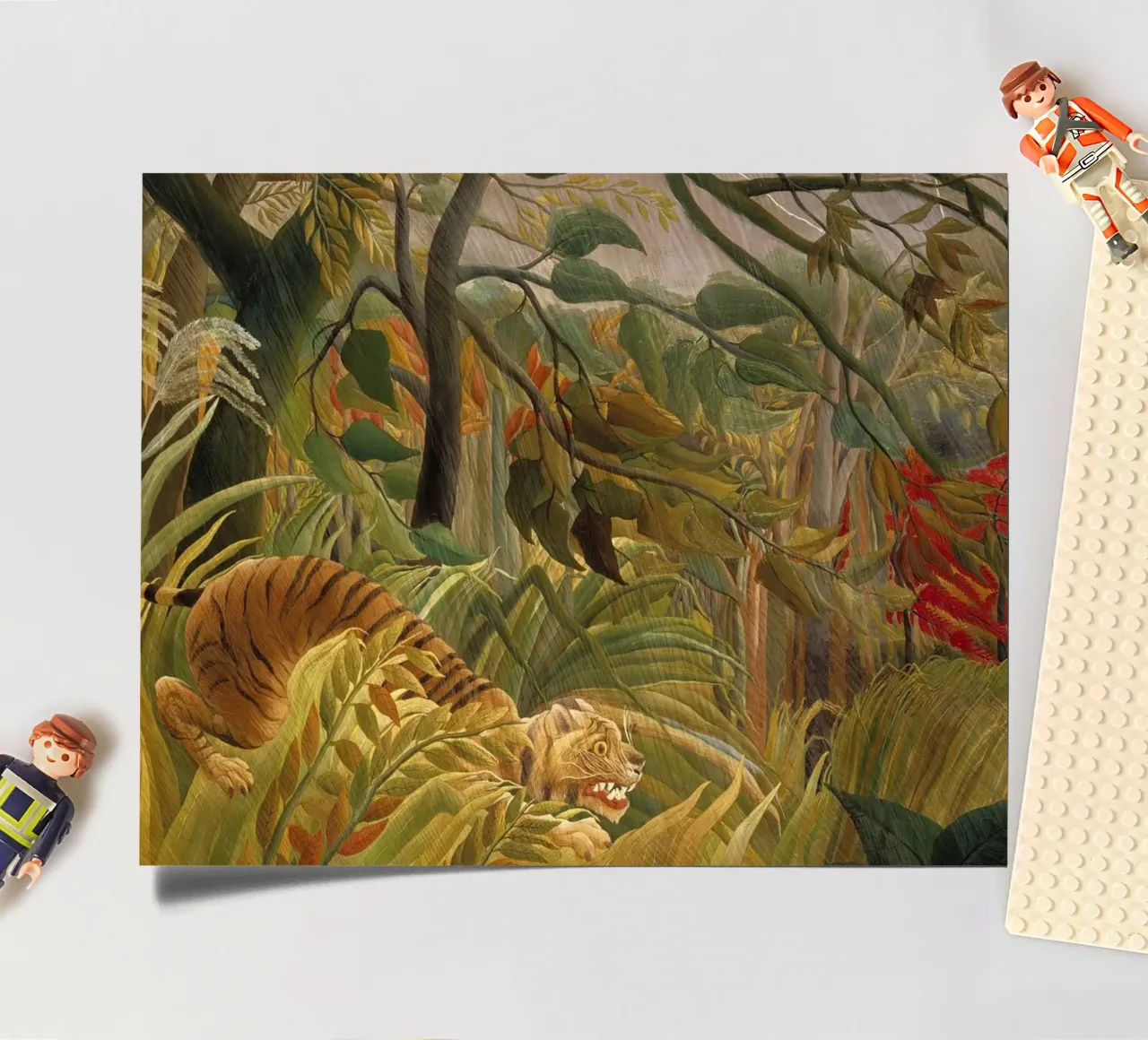 Henri Rousseau - Tigre dans une tempête tropicale planche autocollant de Timeless Artworks
