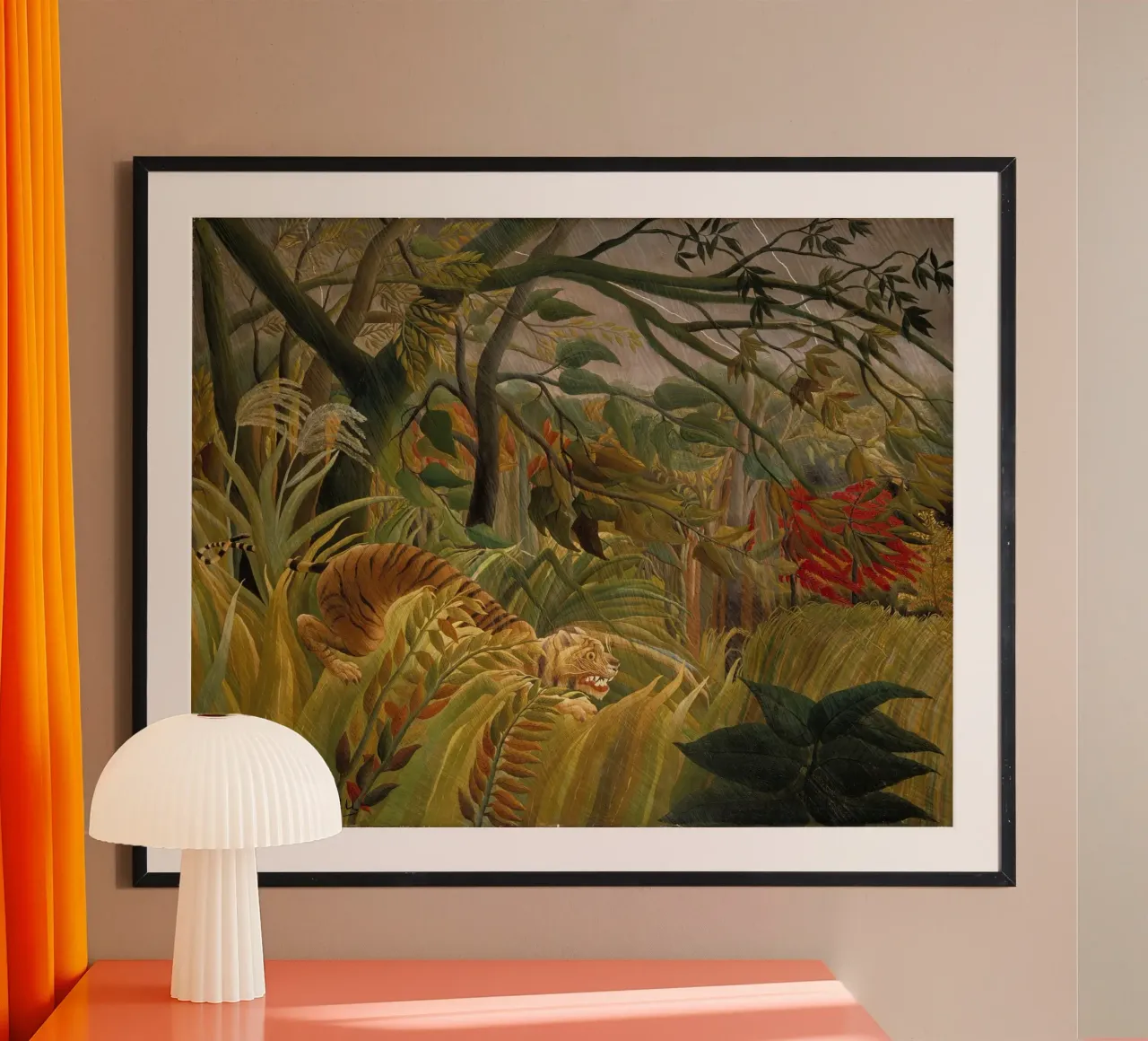 Henri Rousseau - Tigre in una tempesta tropicale carta hahnemühle da Timeless Artworks