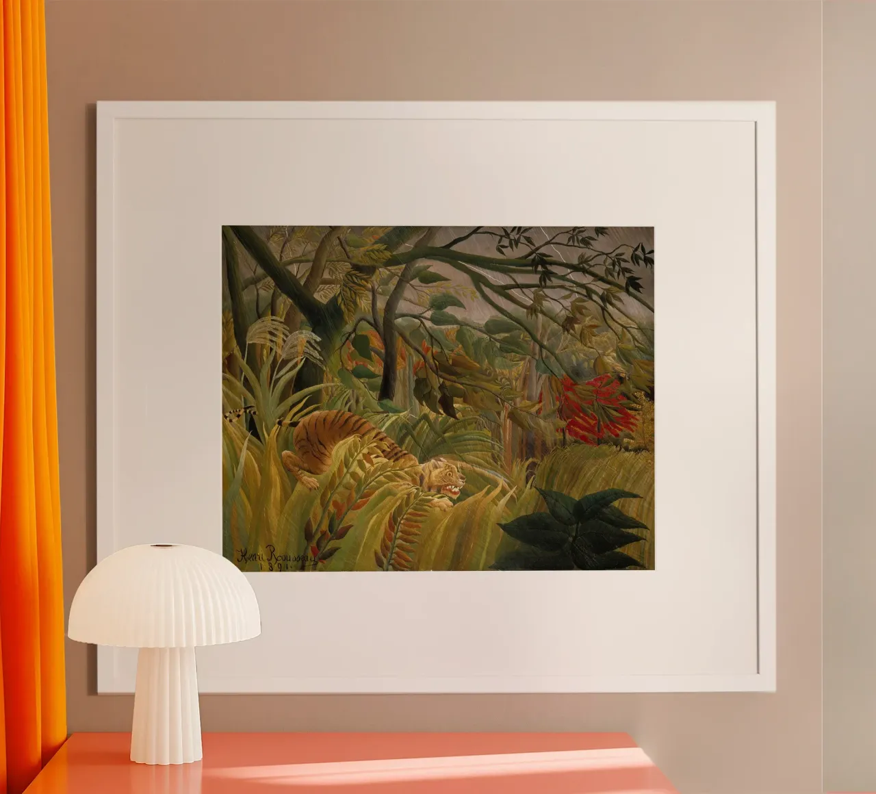 Henri Rousseau - Tigre in una tempesta tropicale carta hahnemühle da Timeless Artworks