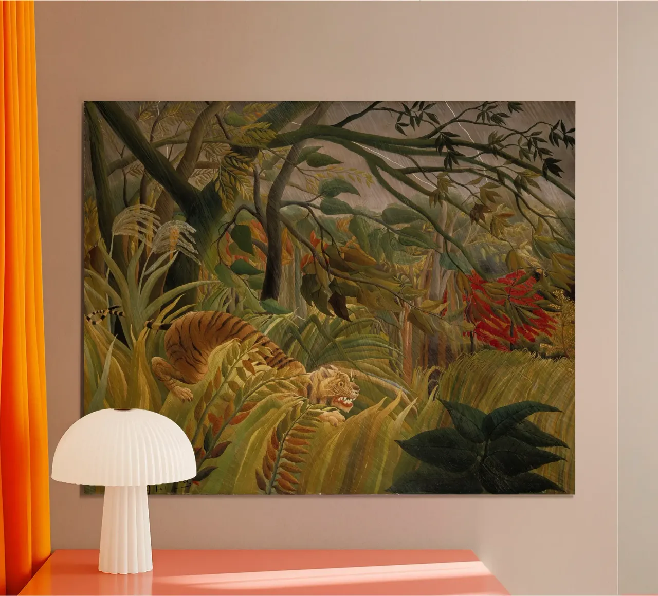 Henri Rousseau - Tigre in una tempesta tropicale carta hahnemühle da Timeless Artworks