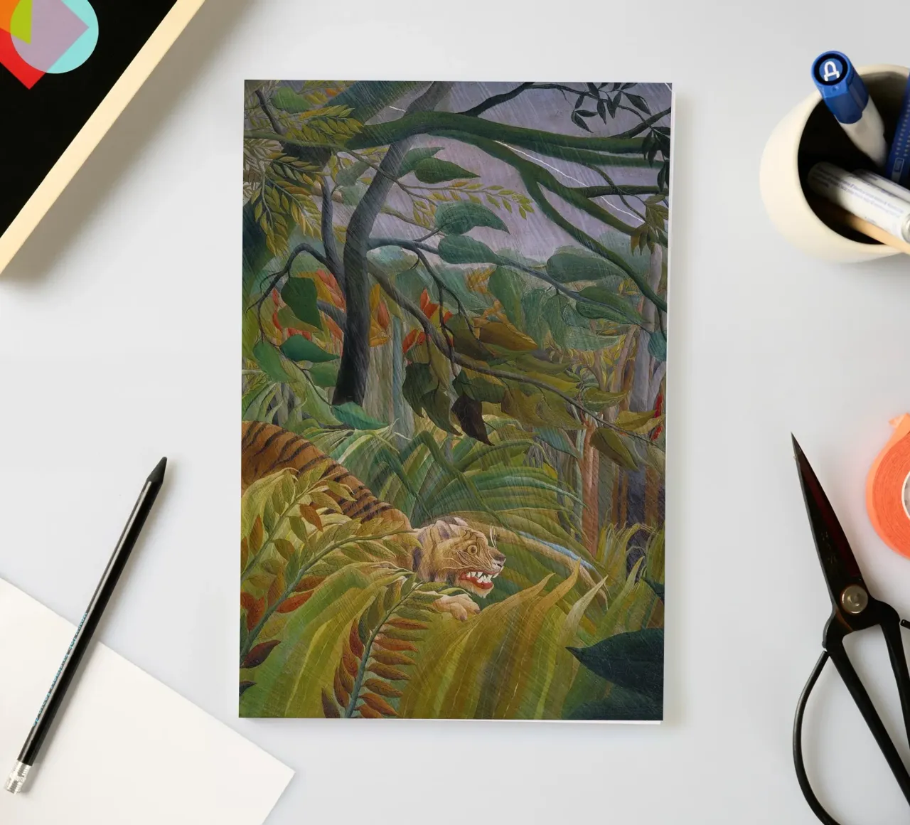 Tigre dans une tempête tropicale - Henri Rousseau carnet de notes de Timeless Artworks