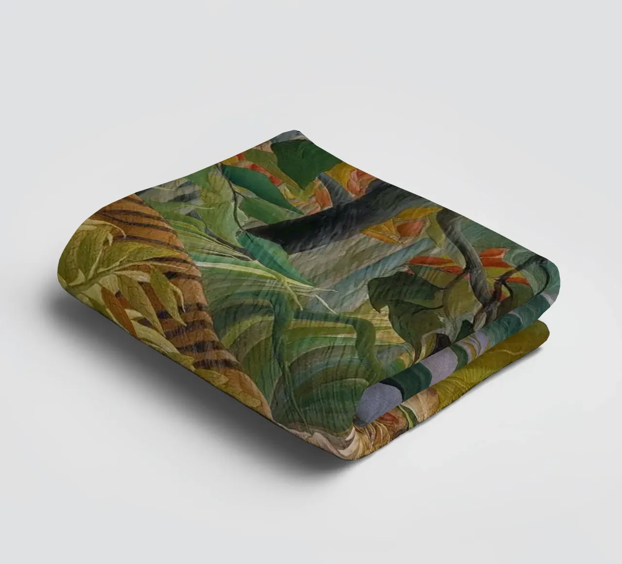 Tigre dans une tempête tropicale - Henri Rousseau serviette de bain de Timeless Artworks