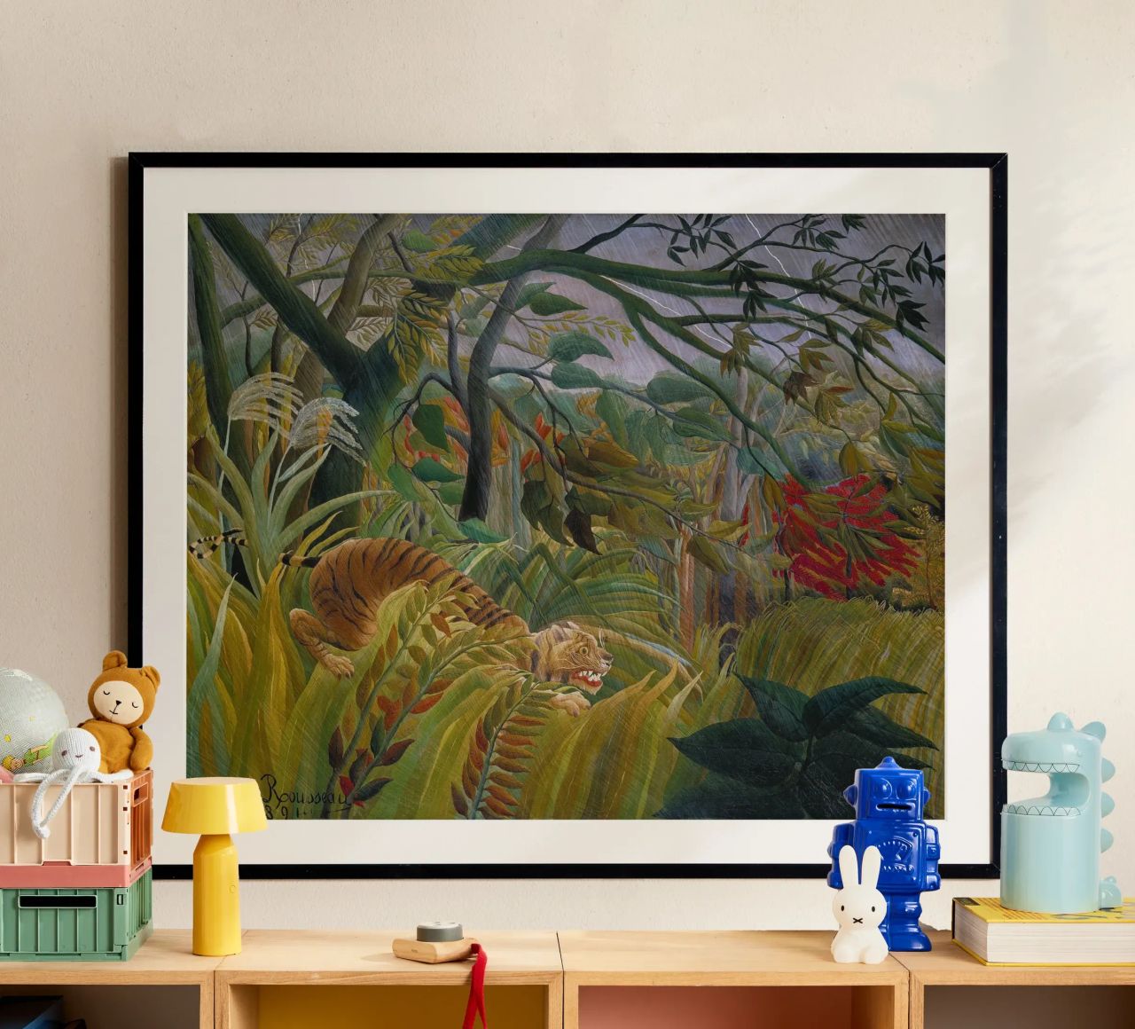 Una tigre in una tempesta tropicale - Henri Rousseau poster da Timeless Artworks