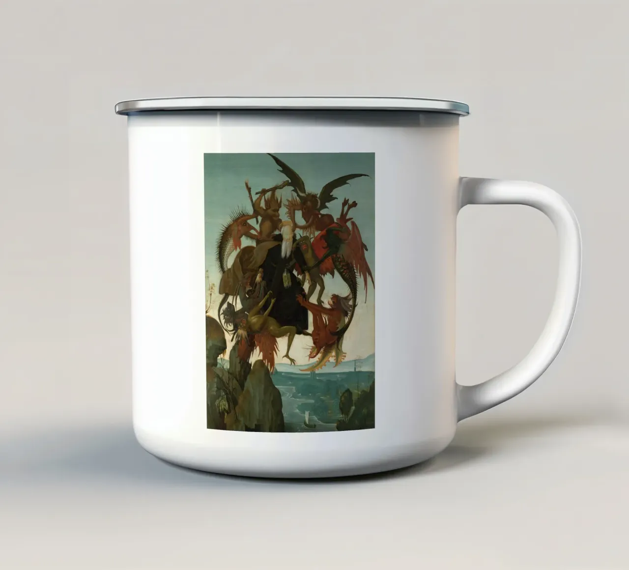 Michelangelo - Il supplizio di Sant'Antonio tazza in smalto da Timeless Artworks