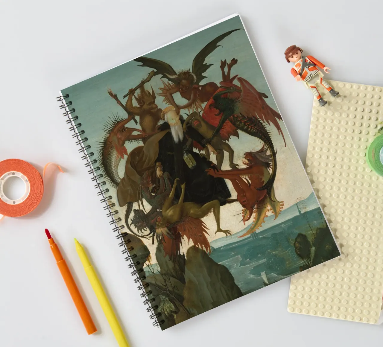 Michelangelo - The Torment of Saint Anthony spiral notebook by Timeless Artworks