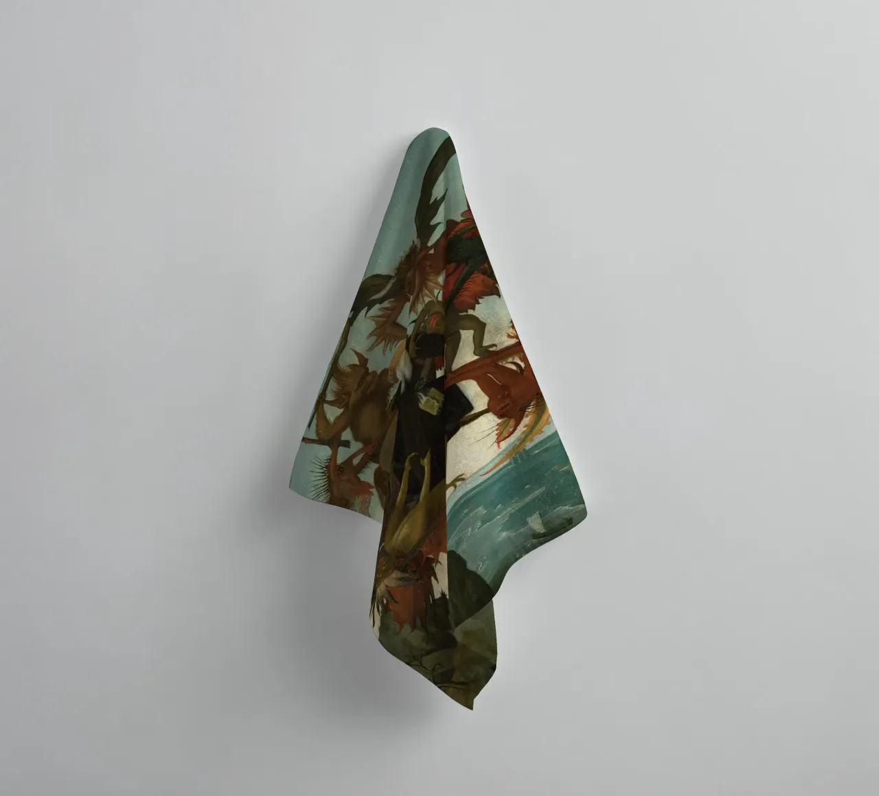 Michelangelo - The Torment of Saint Anthony towel by Timeless Artworks