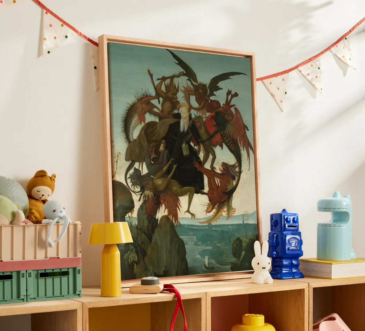Michelangelo - The Torment of Saint Anthony canvas with Floater frame by Timeless Artworks