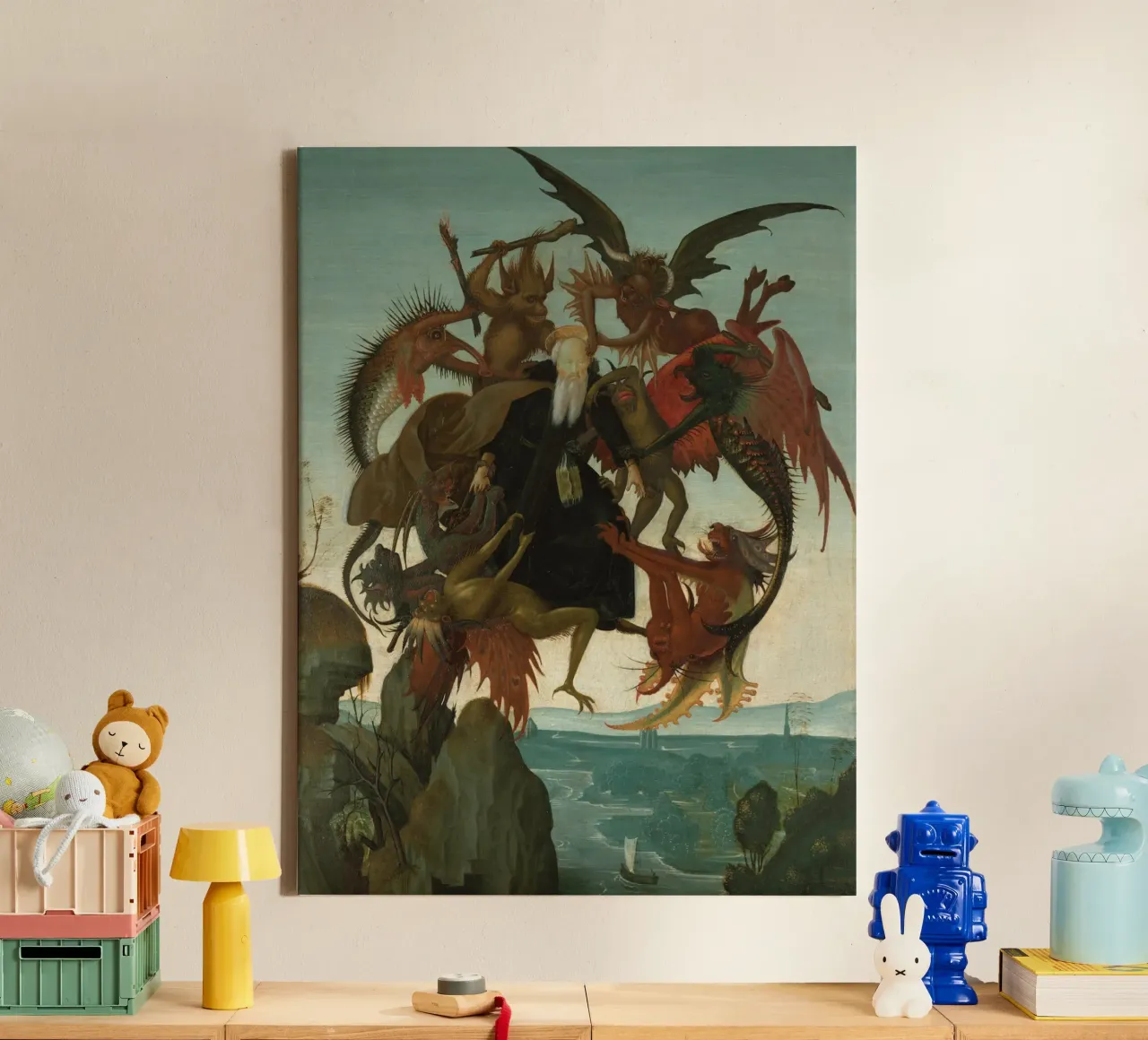 Michelangelo - The Torment of Saint Anthony canvas with Floater frame by Timeless Artworks