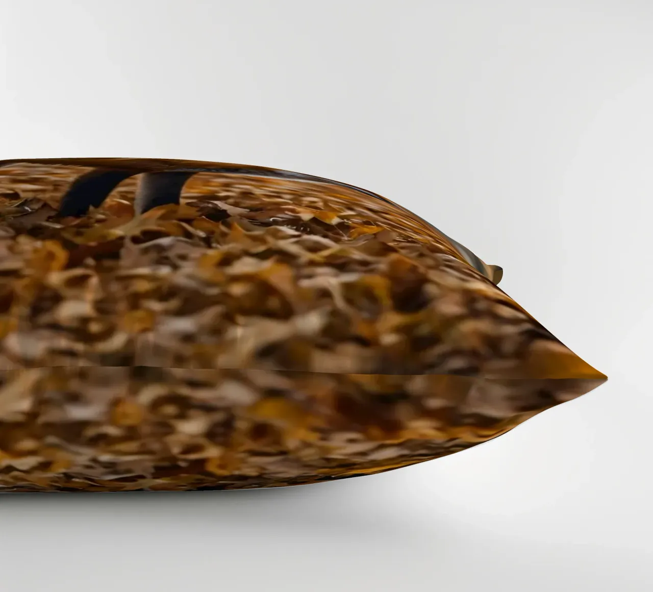 Fox gracefully walks through forest covered autumn leaves decorative cushion by DesignDoodle