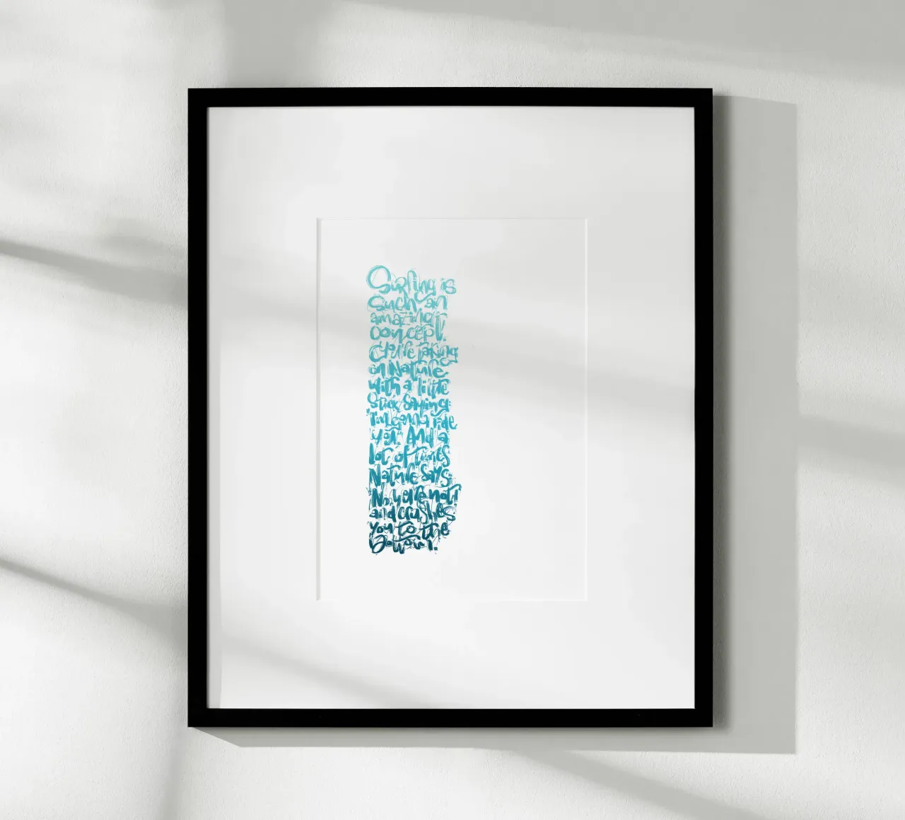 Surfing Concept poster con telaio in plastica da LIMITED EDITION LETTERS