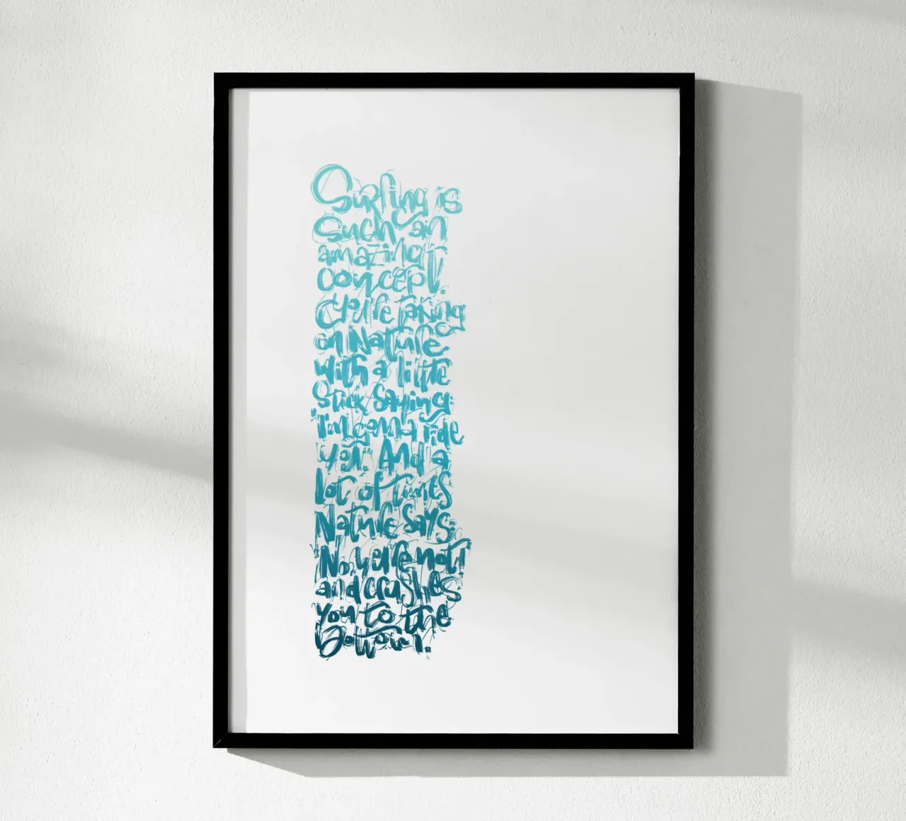 Surfing Concept poster con telaio in plastica da LIMITED EDITION LETTERS