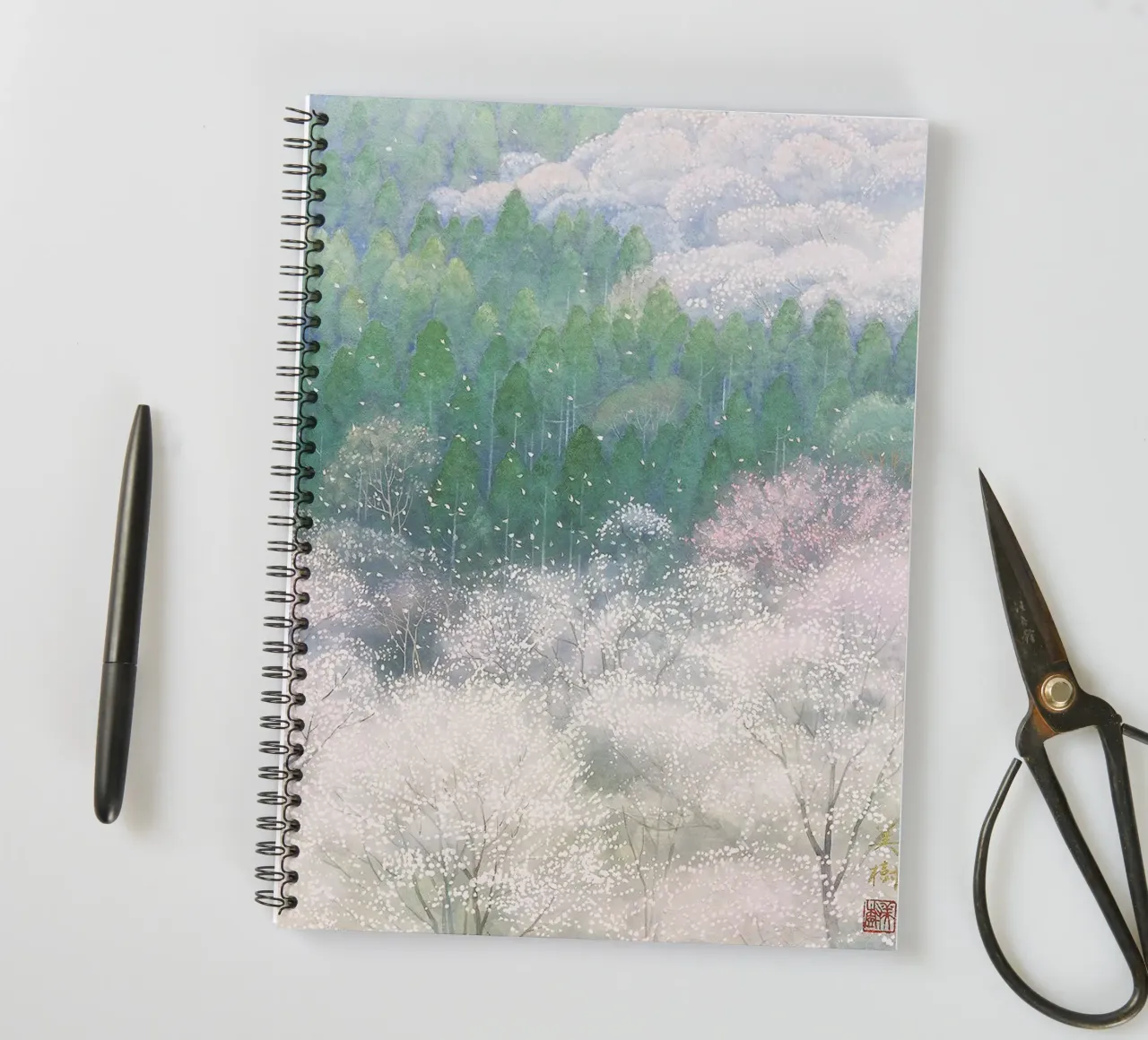 spring forest spiral notebook by Noji-Mikiko