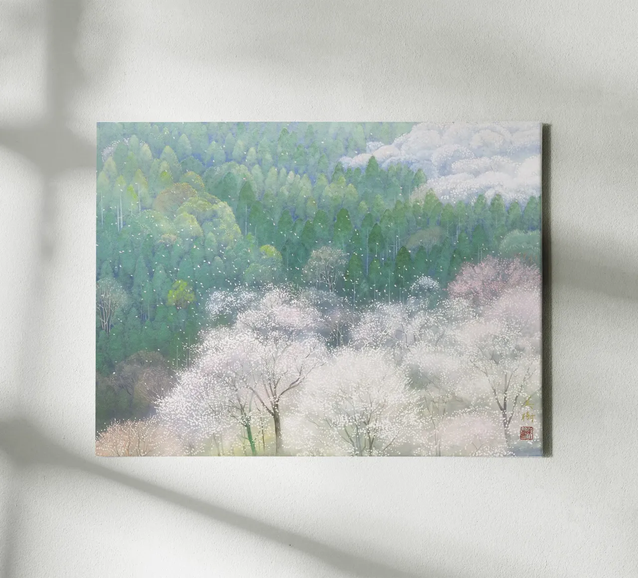spring forest canvas with Floater frame by Noji-Mikiko
