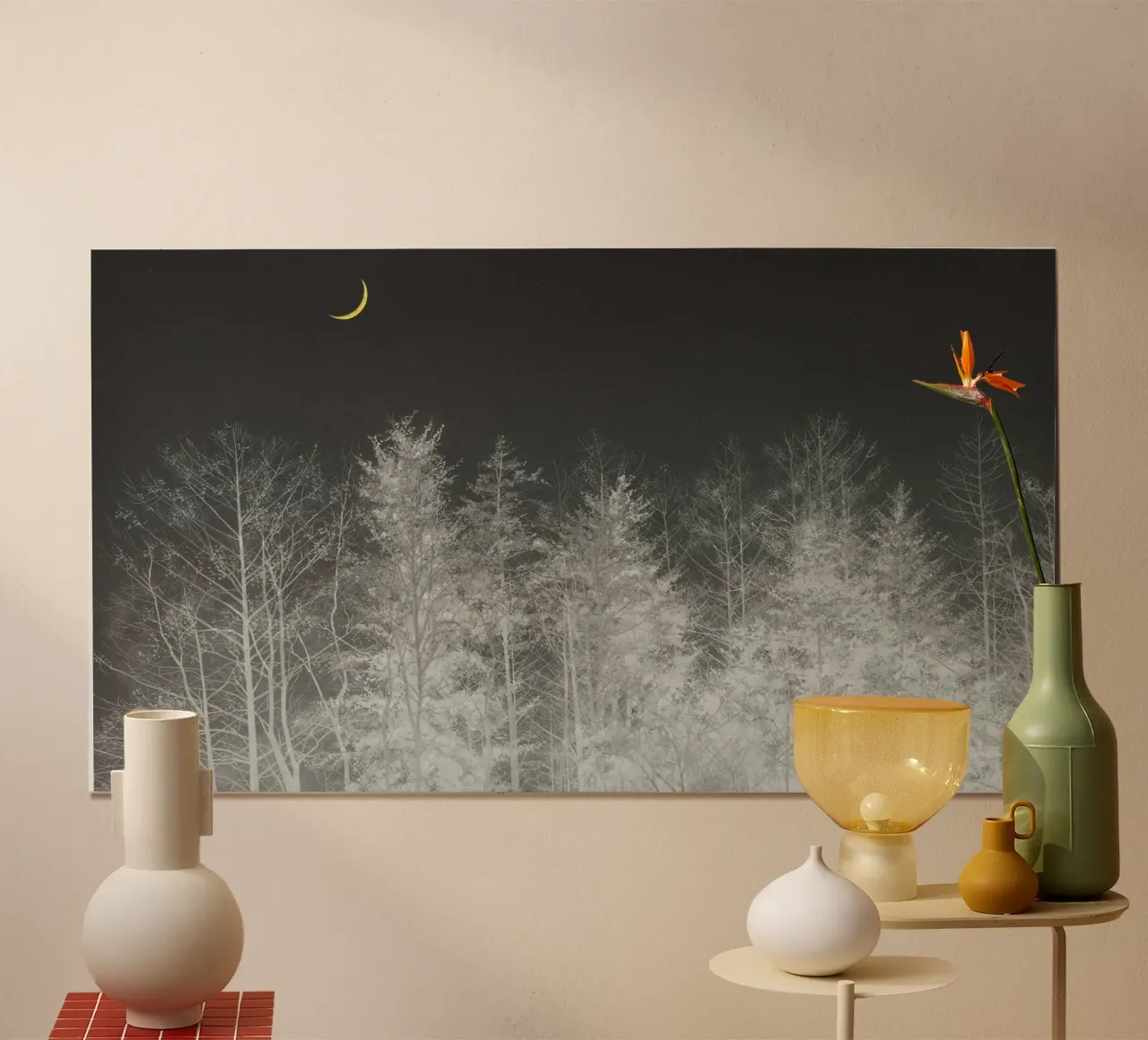Foresta tranquilla poster con telaio in plastica da Noji-Mikiko