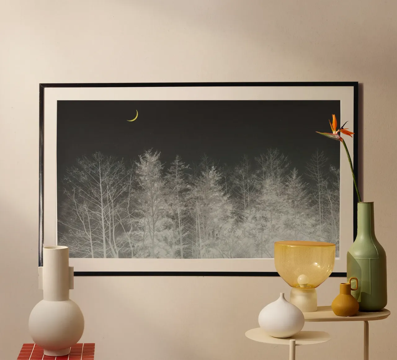 Foresta tranquilla poster con telaio in plastica da Noji-Mikiko