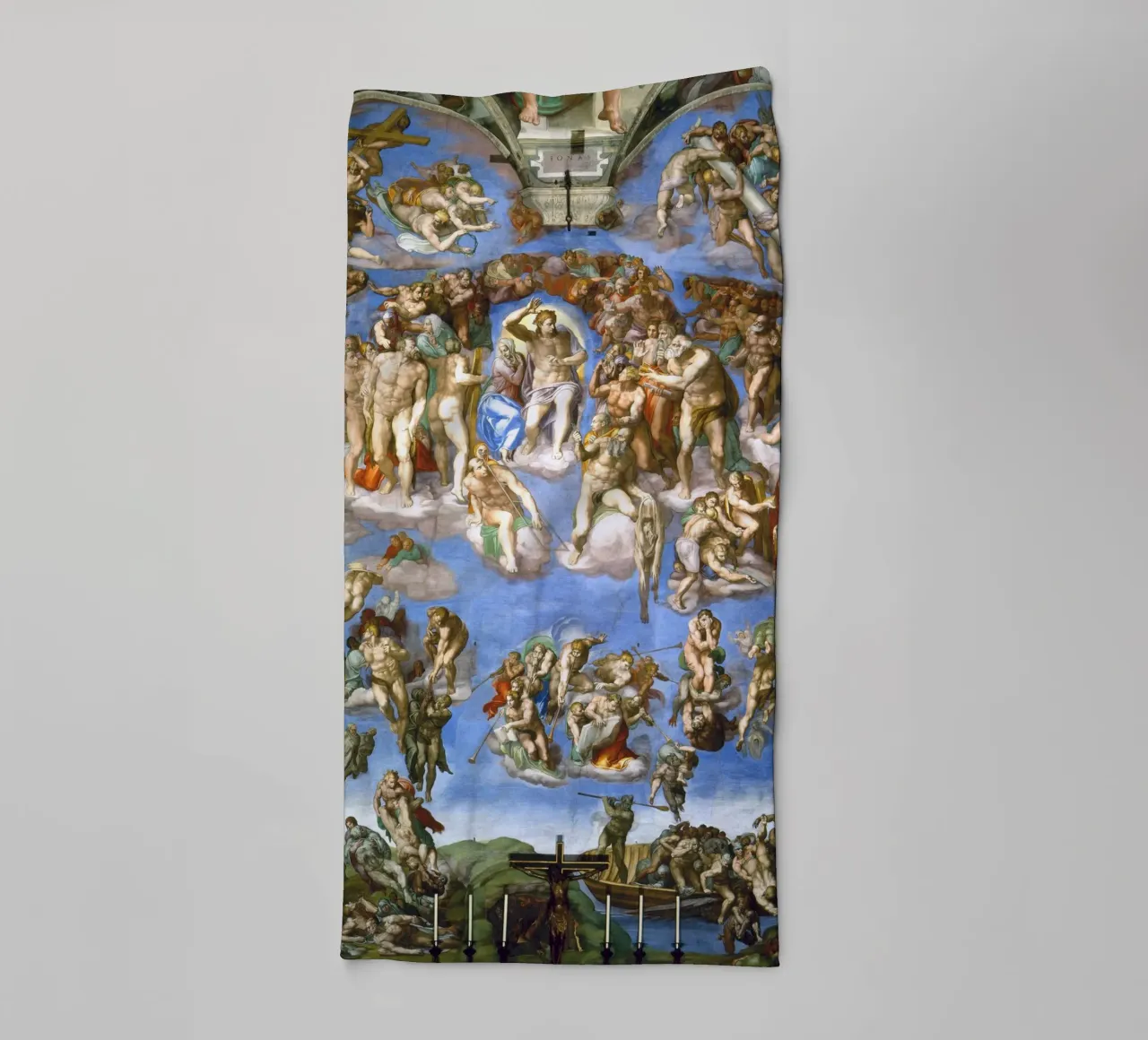 Michelangelo - Il Giudizio Universale asciugamano da bagno da Timeless Artworks