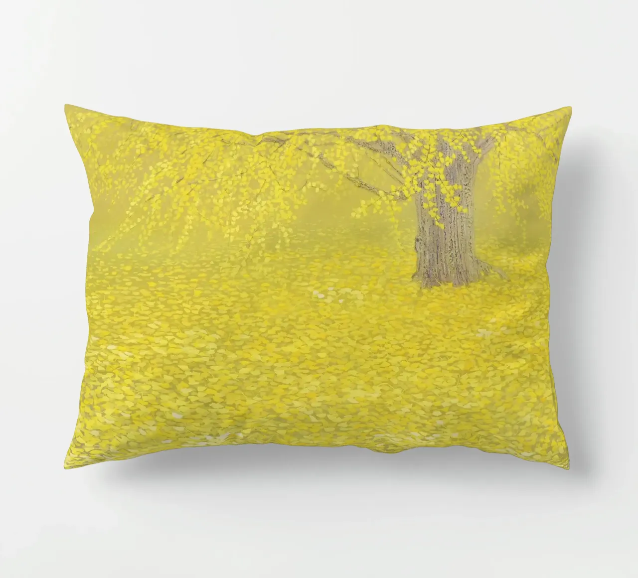 Reverberation of Yellow decorative cushion by Noji-Mikiko