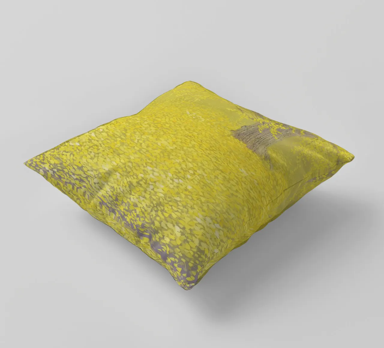 Reverberation of Yellow decorative cushion by Noji-Mikiko