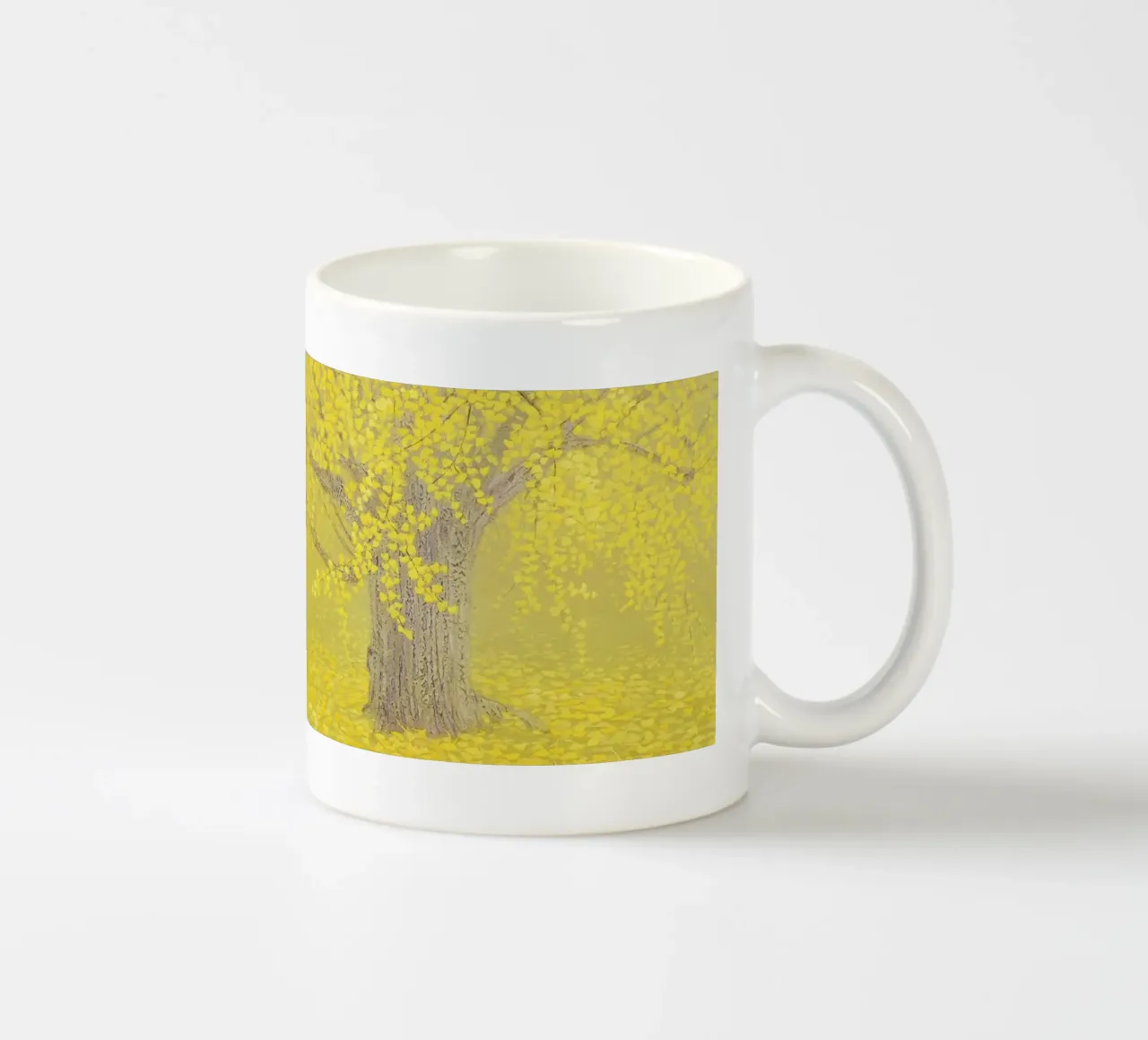 Réverbération du jaune mug en céramique de Noji-Mikiko
