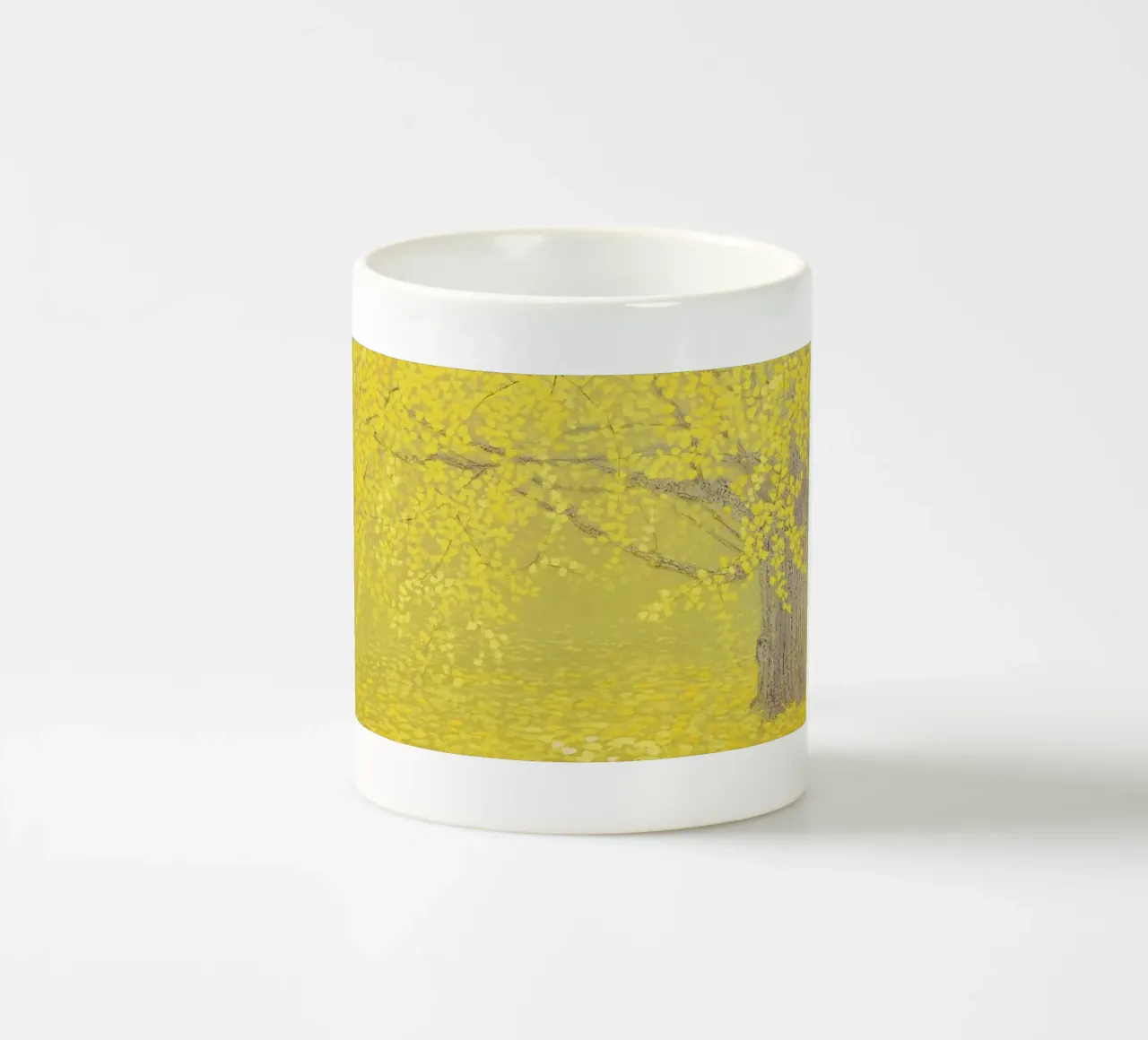Réverbération du jaune mug en céramique de Noji-Mikiko