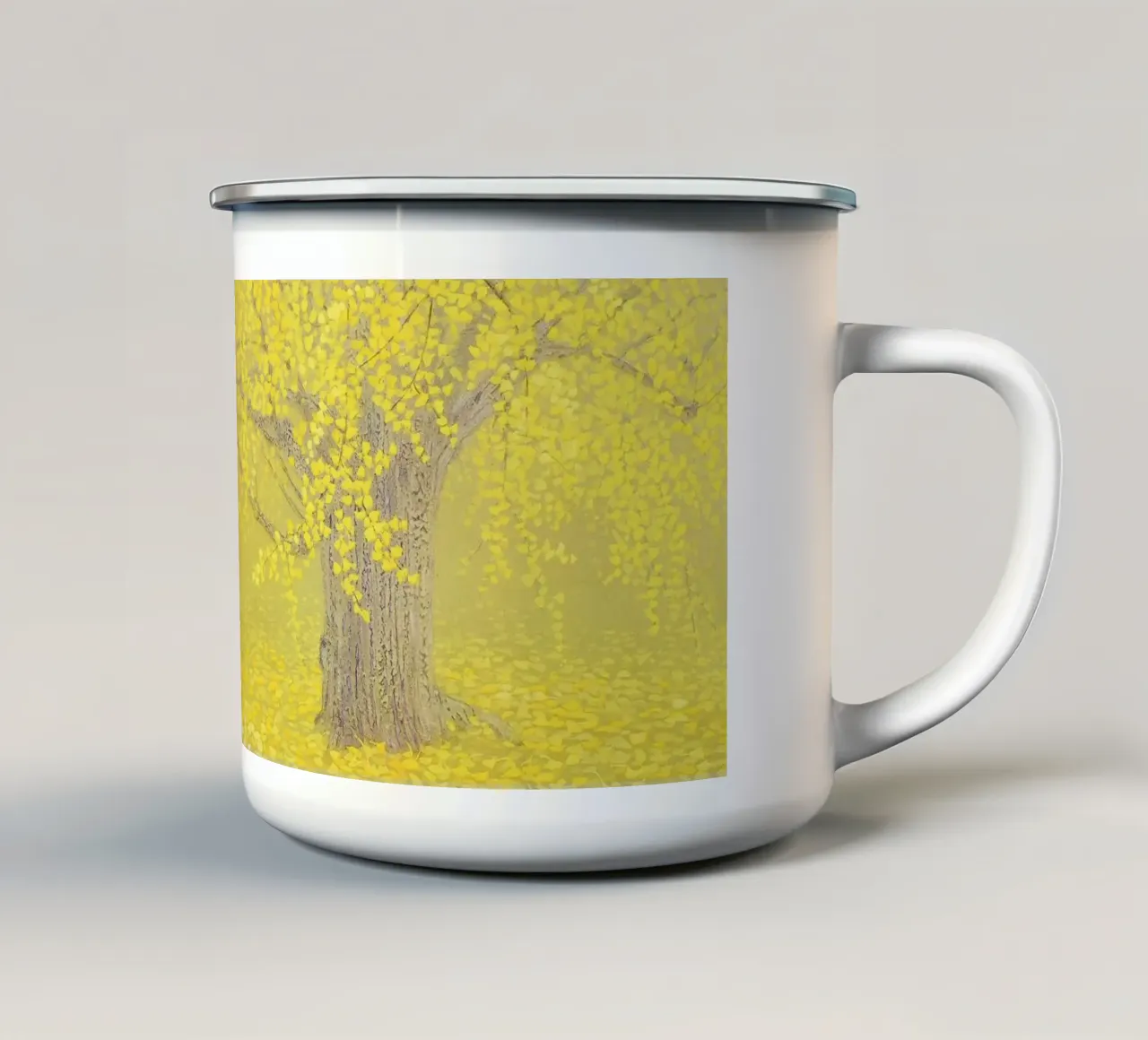 Il riverbero del giallo tazza in smalto da Noji-Mikiko