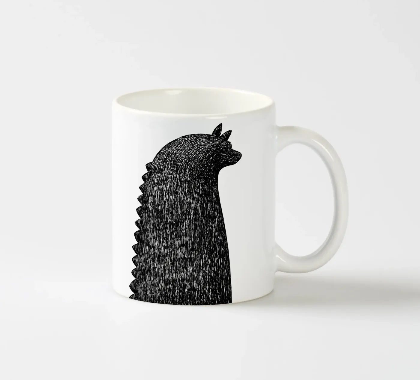 Zilla! ceramic mug by Richard Hood