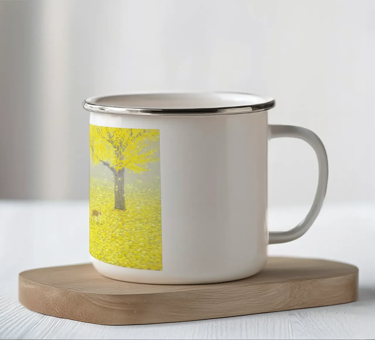 Regalo giallo tazza in smalto da Noji-Mikiko