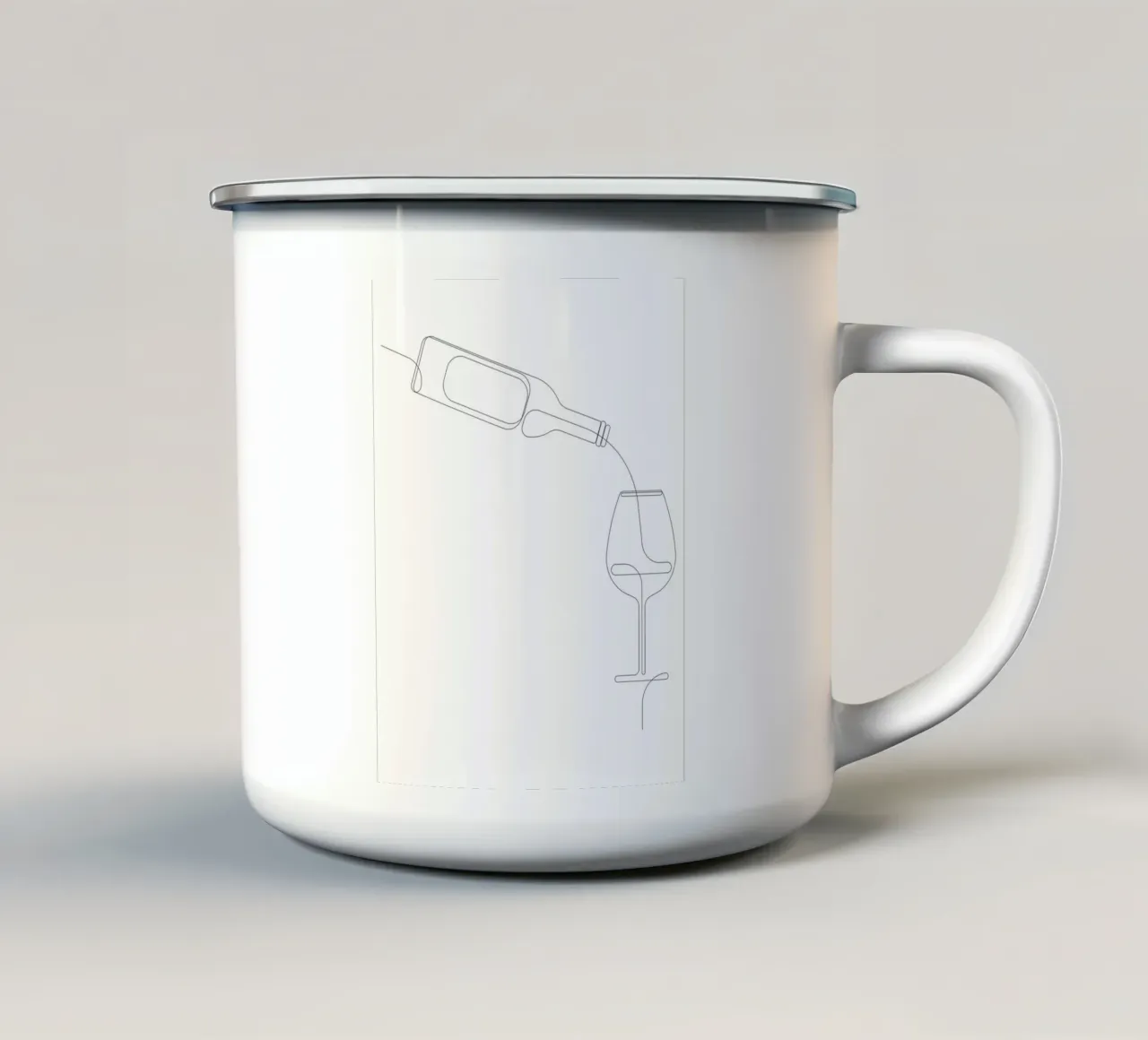Vinous - eine Linie Wein Emaille Tasse von Addillum