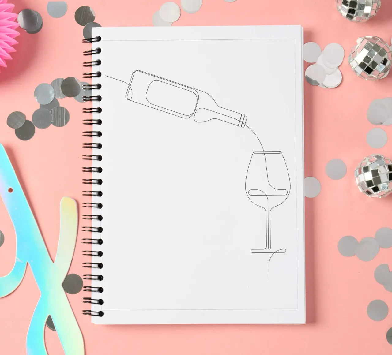 Vinous - una linea di vini diario ad anelli da Addillum