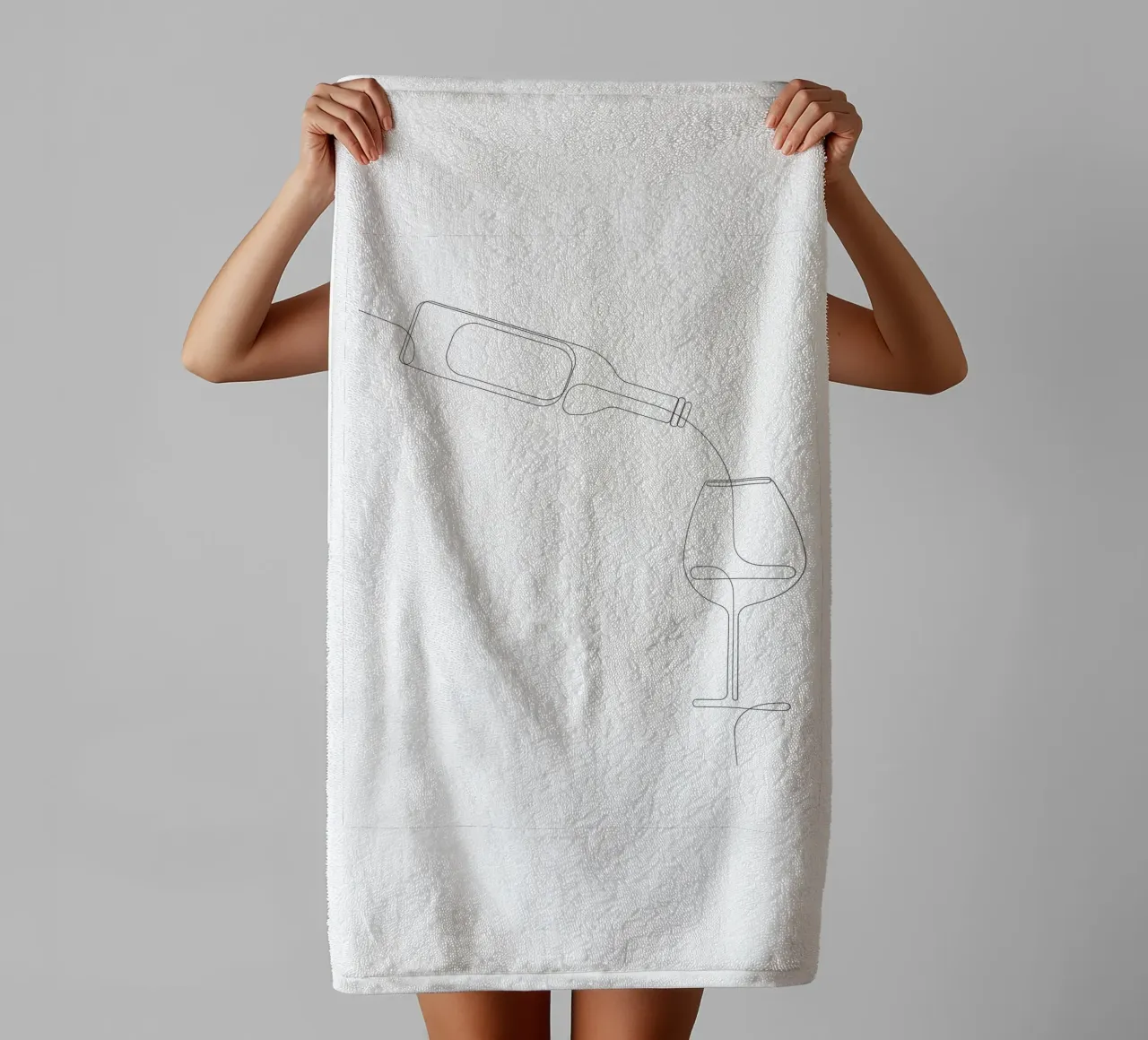 Vinous - one line wine towel by Addillum