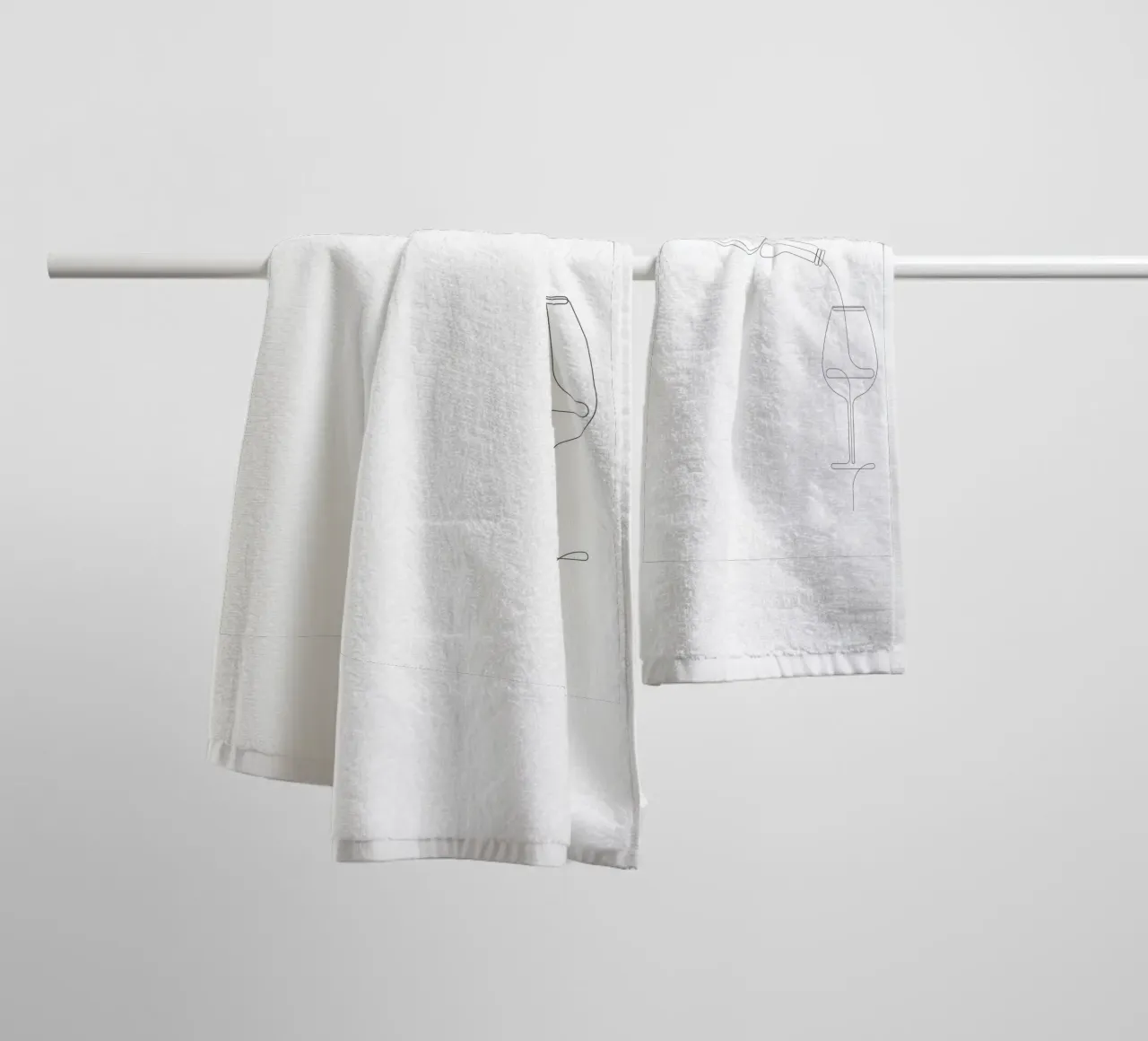 Vinous - one line wine towel by Addillum
