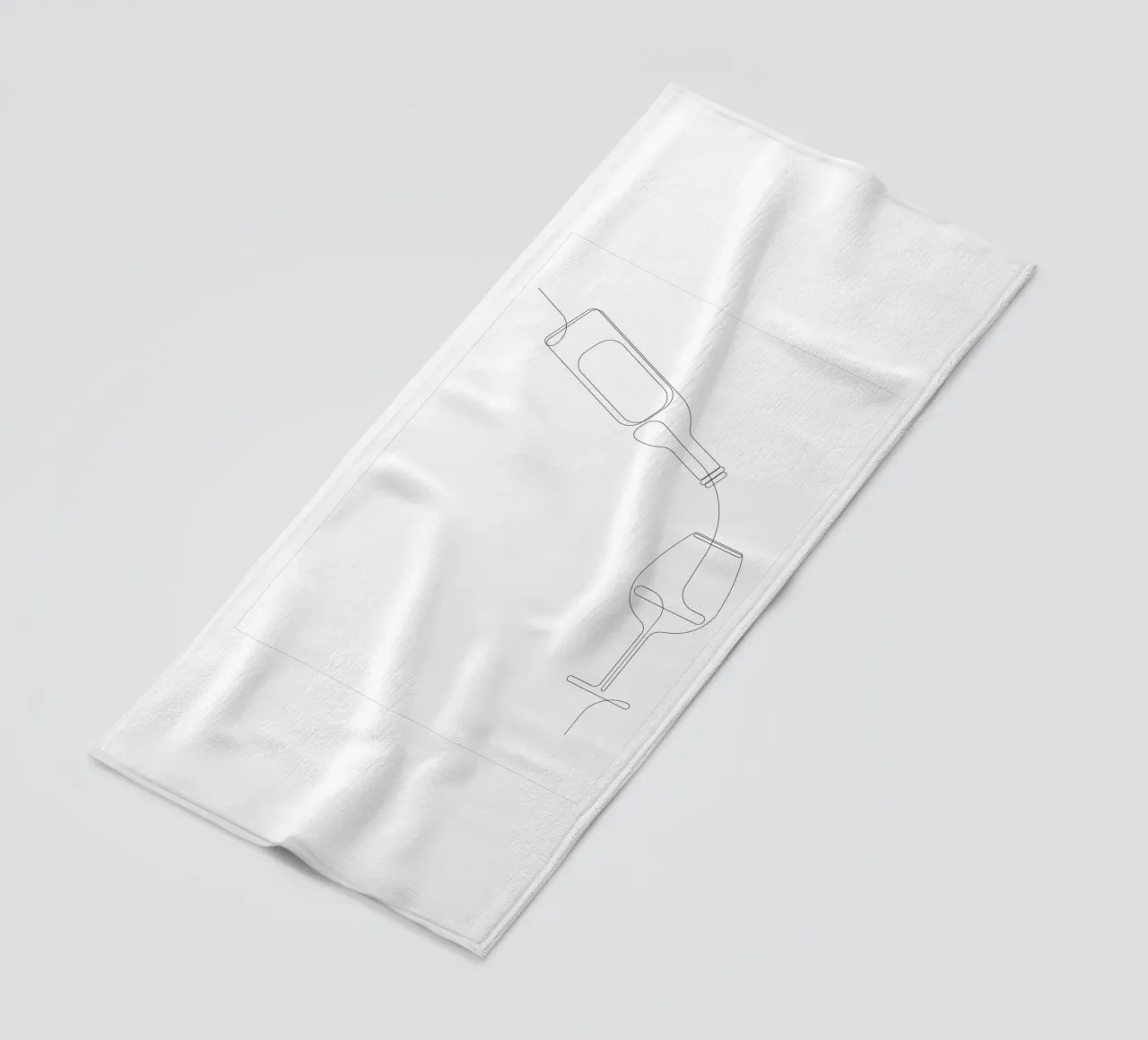 Vinous - één regel wijn strandhanddoek van Addillum