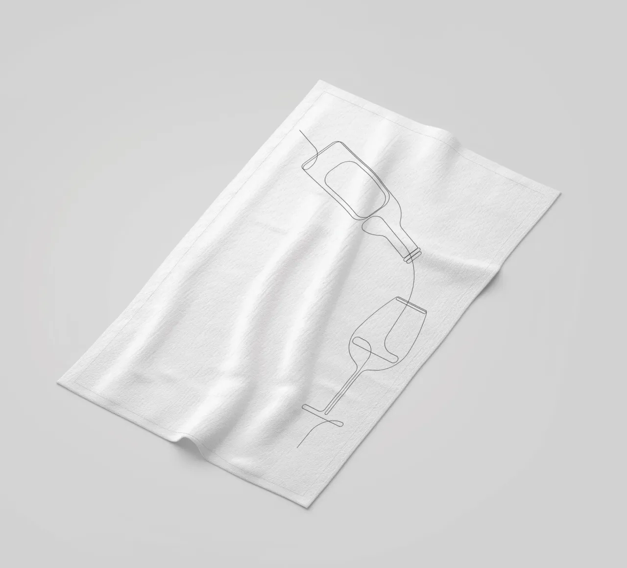 Vinous - één regel wijn strandhanddoek van Addillum