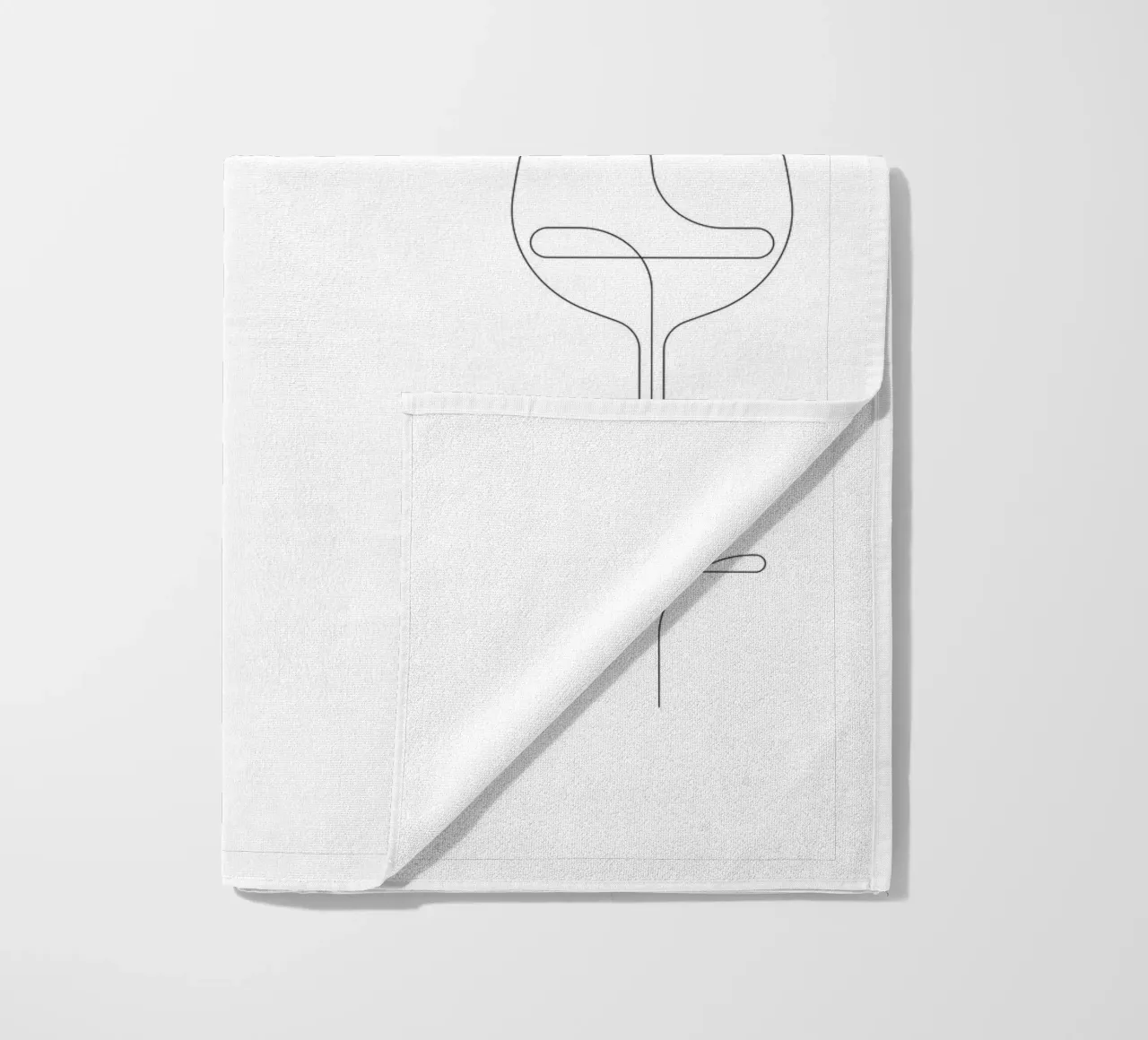 Vinous - één regel wijn strandhanddoek van Addillum