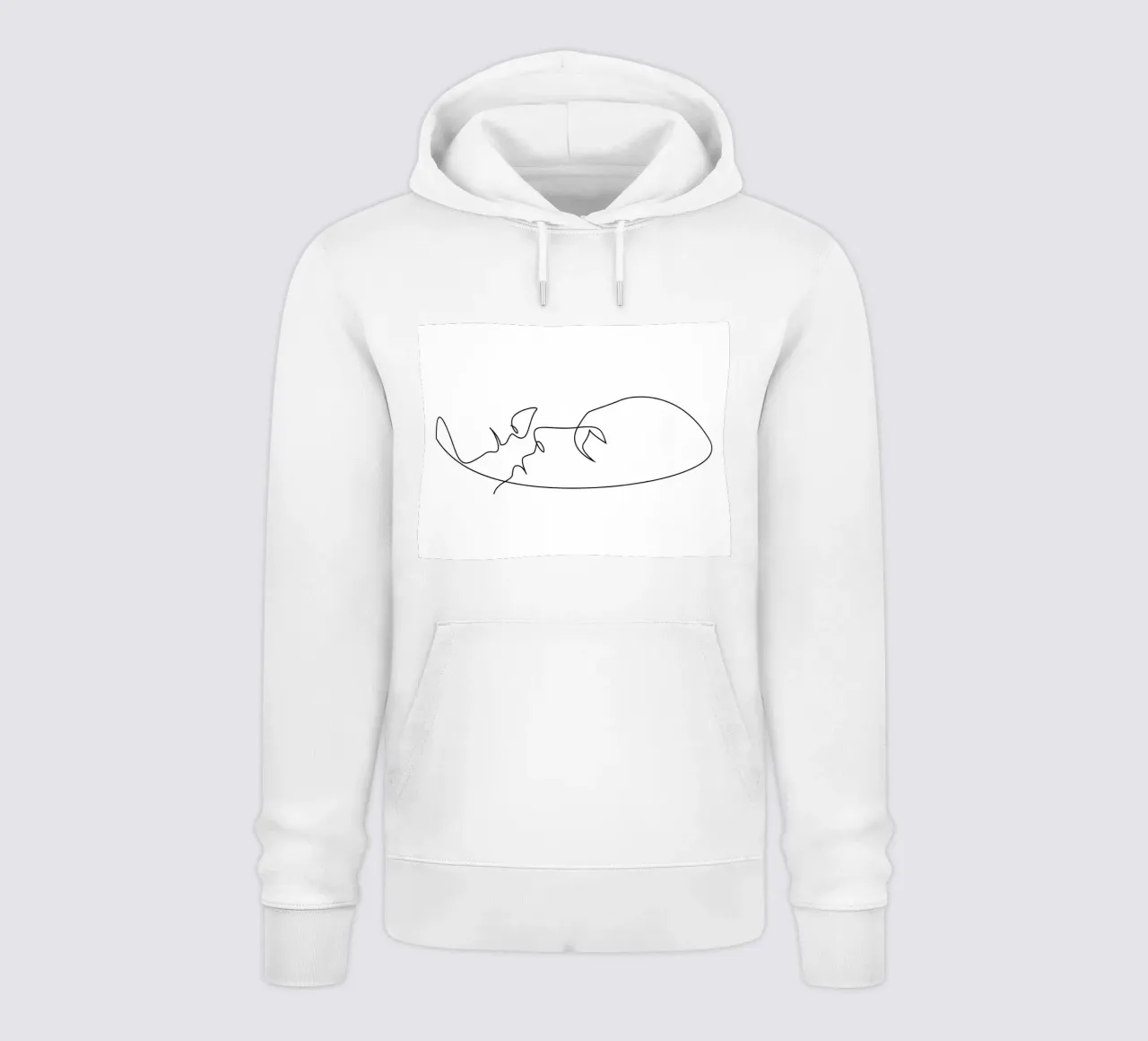 Teso - un bacio di una riga felpa con cappuccio da Addillum